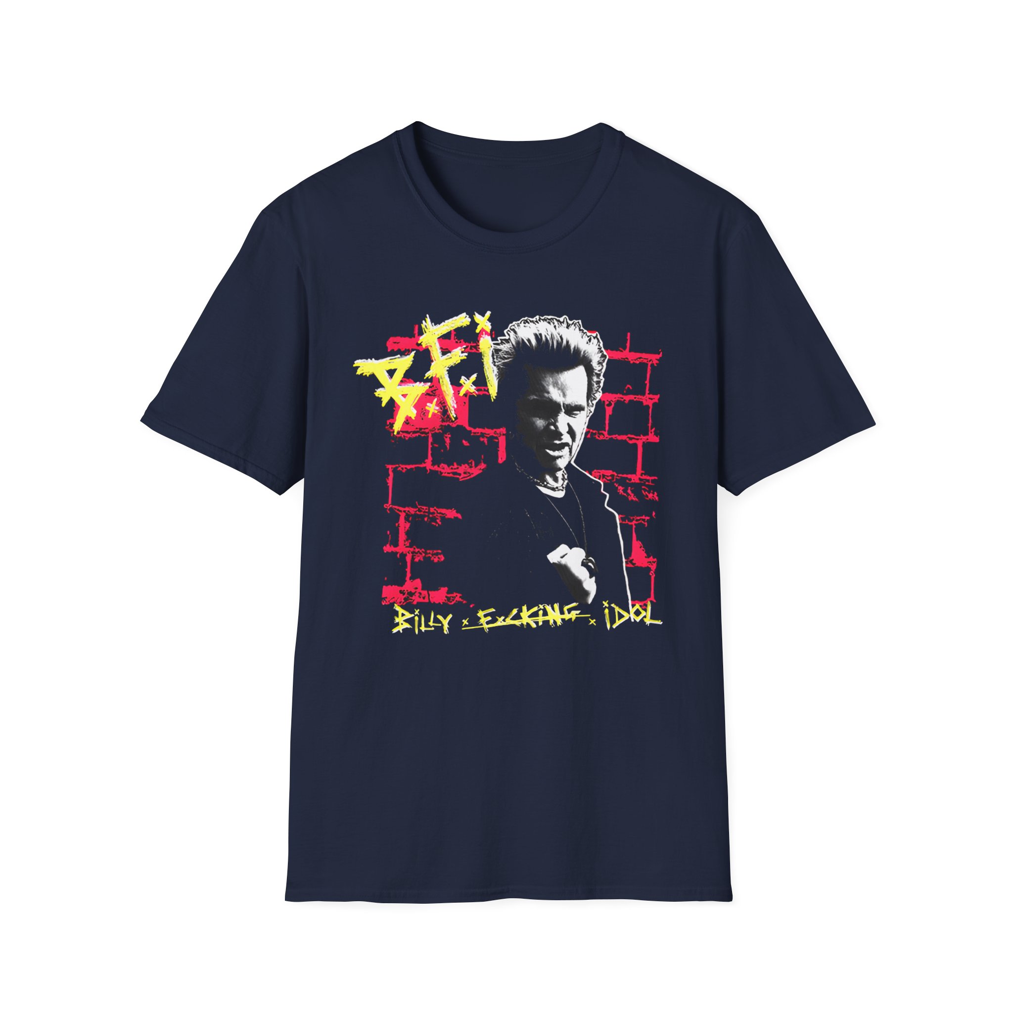 Billy Idol BFI Brick Unisex Softstyle T-Shirt