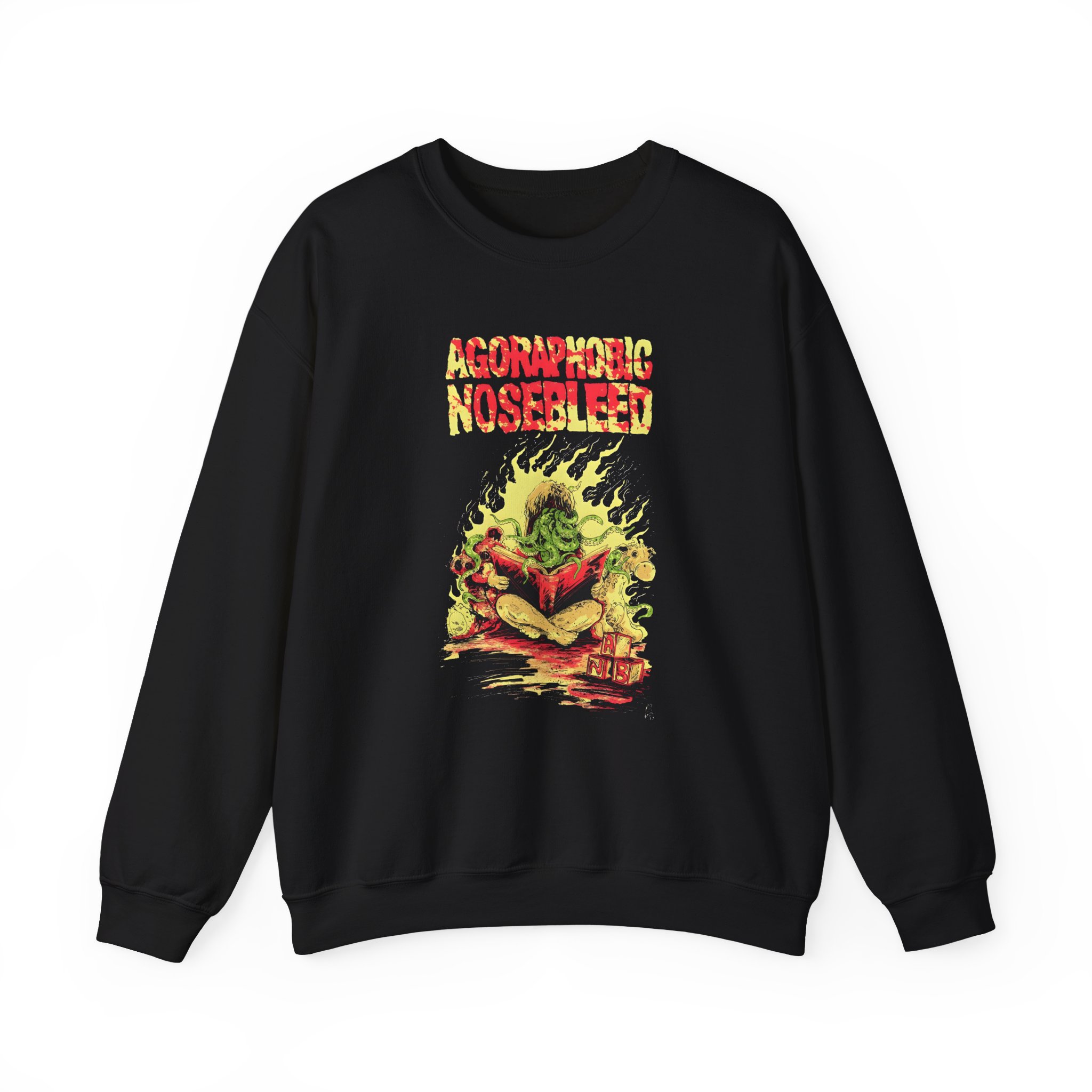 Agoraphobic Nosebleed Octo Book Unisex Heavy Blendâ„¢ Crewneck Sweatshirt