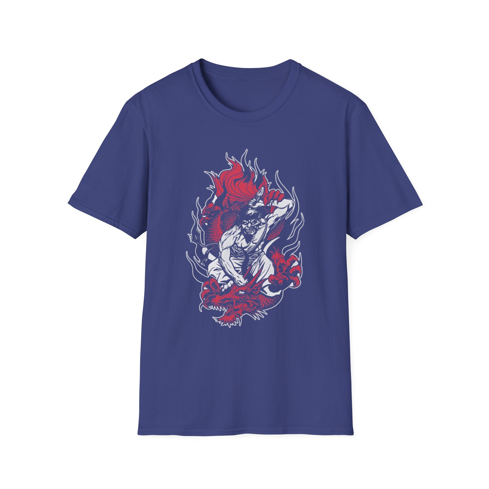 100 Demons Samurai Dragon Unisex Softstyle T-Shirt