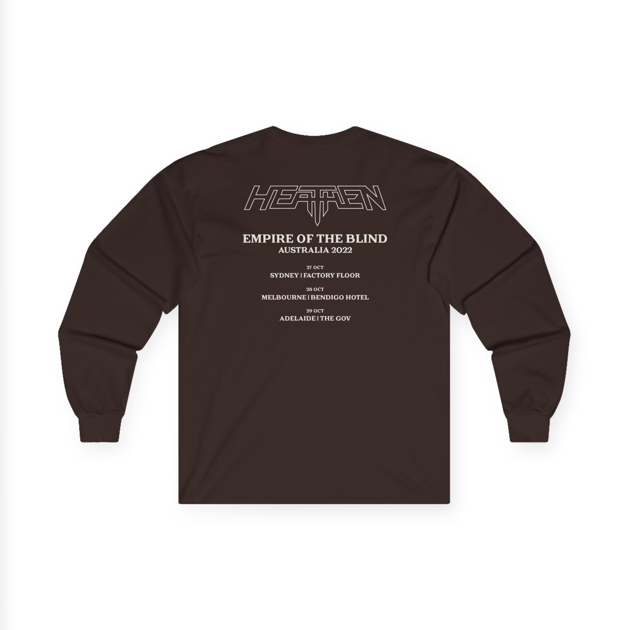 Heathen Empire of the Blind Australia Tour 2022 Unisex Ultra Cotton Long Sleeve Tee