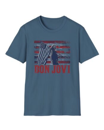 Bon Jovi American Flag Unisex Softstyle T-Shirt