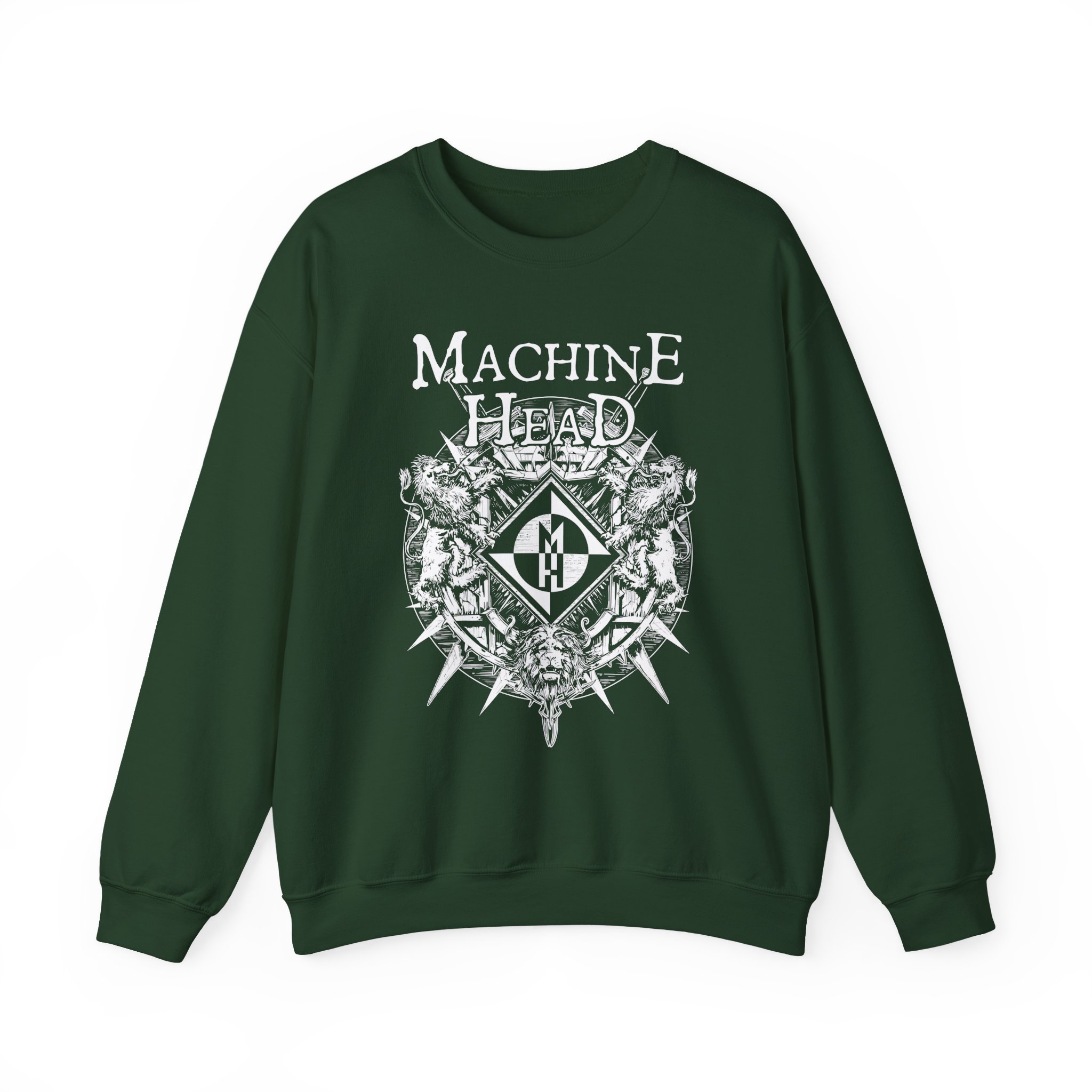 Machine Head Lion Crest Unisex Heavy Blendâ„¢ Crewneck Sweatshirt