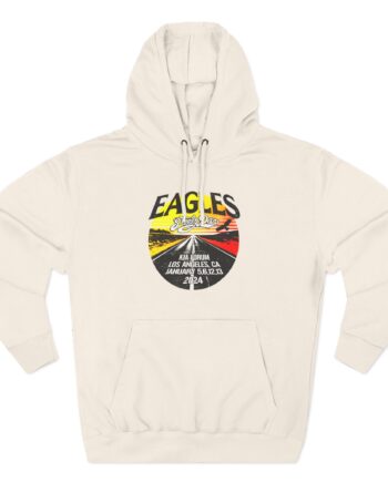 The Eagles The Long Goodbye 2024 Tour Los Angeles Three-Panel Fleece Hoodie