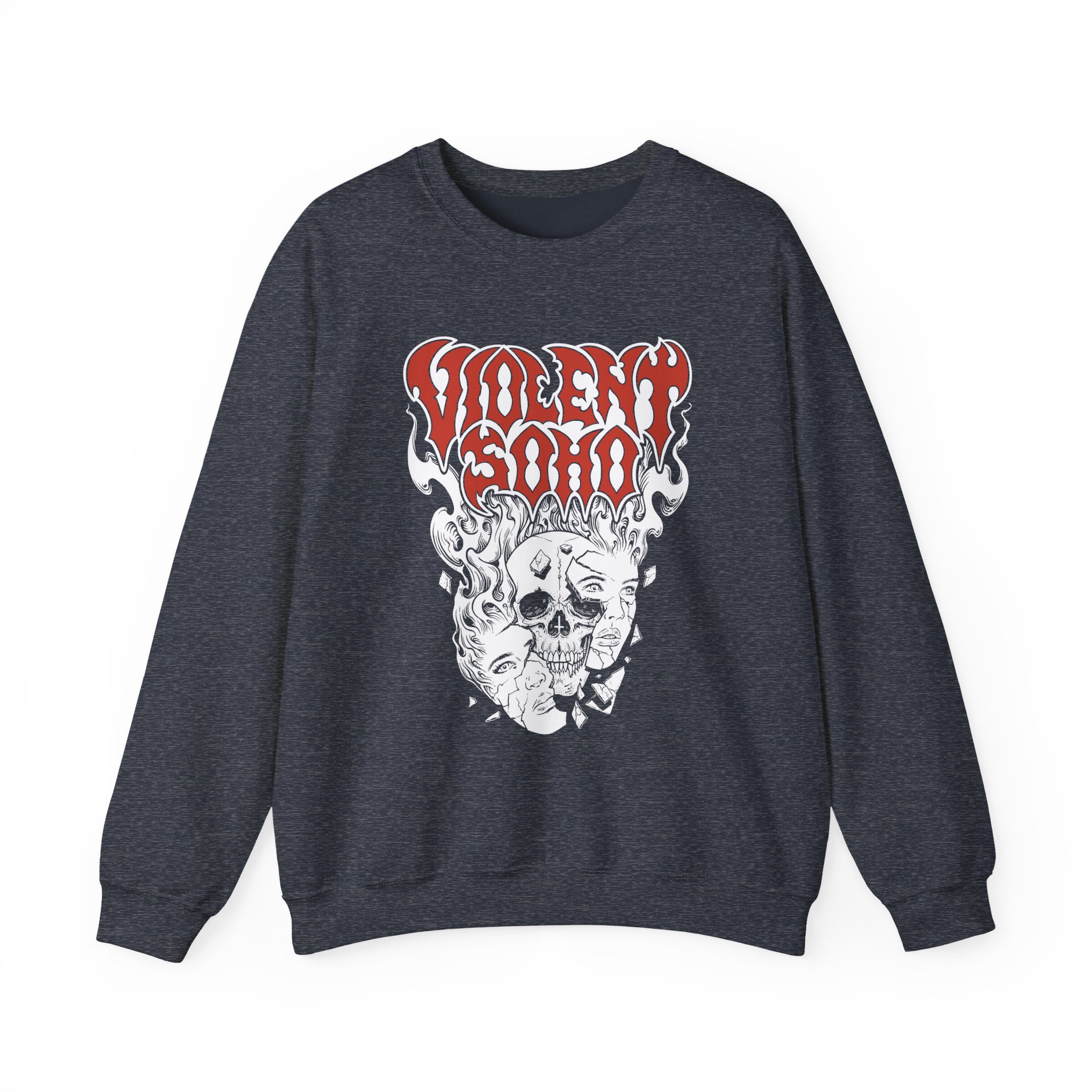 Violent Soho Murdoch Skull Unisex Heavy Blendâ„¢ Crewneck Sweatshirt