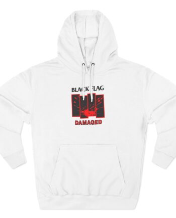 Black Flag Damaged Three-Panel Fleece Hoodie