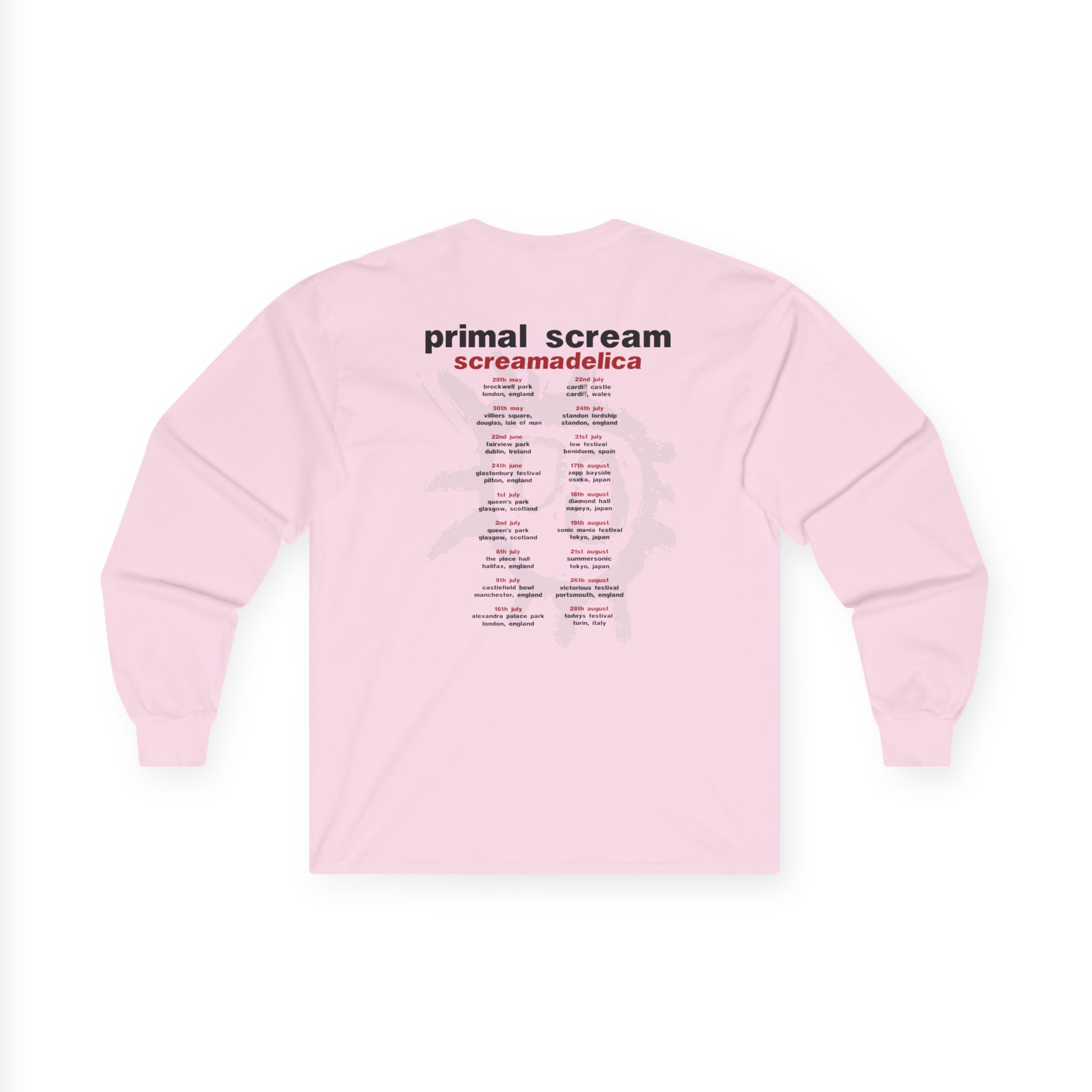 Primal Scream Screamadelica Tour Unisex Ultra Cotton Long Sleeve Tee