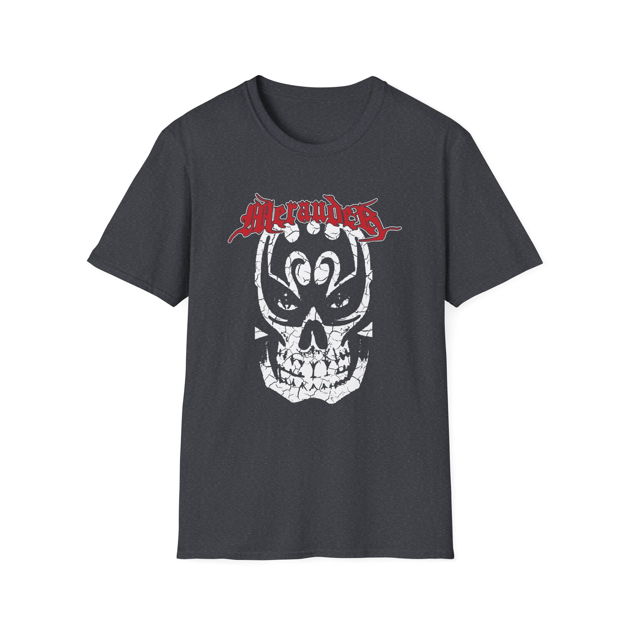 Merauder Cracked Skull Unisex Softstyle T-Shirt