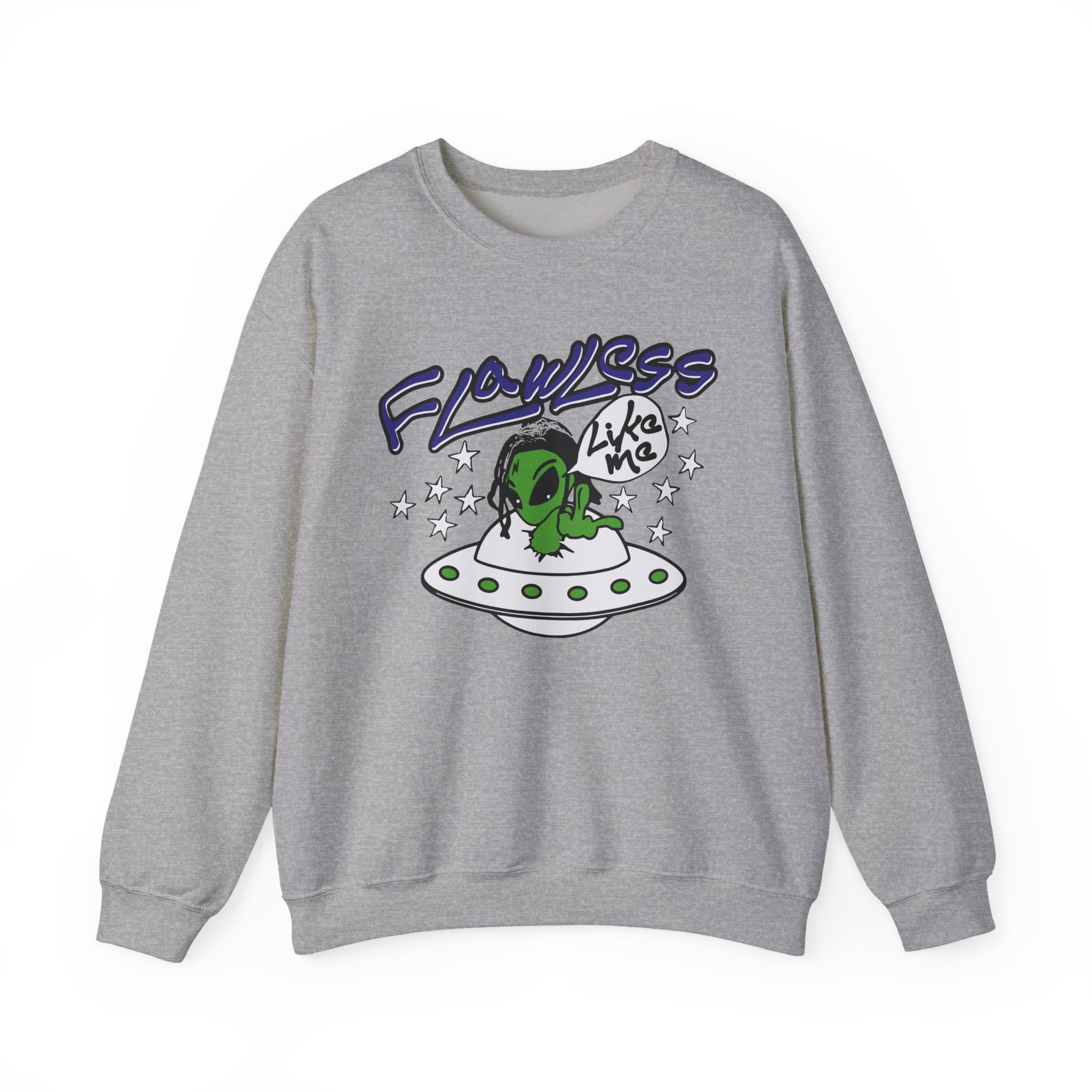 Lucki Flawless Like Me Alien Unisex Heavy Blendâ„¢ Crewneck Sweatshirt