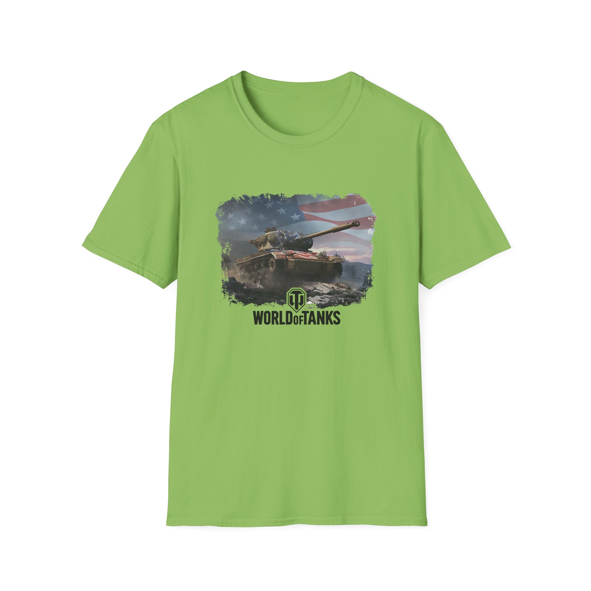 World of Tank Wot July 4th T78 Unisex Softstyle T-Shirt