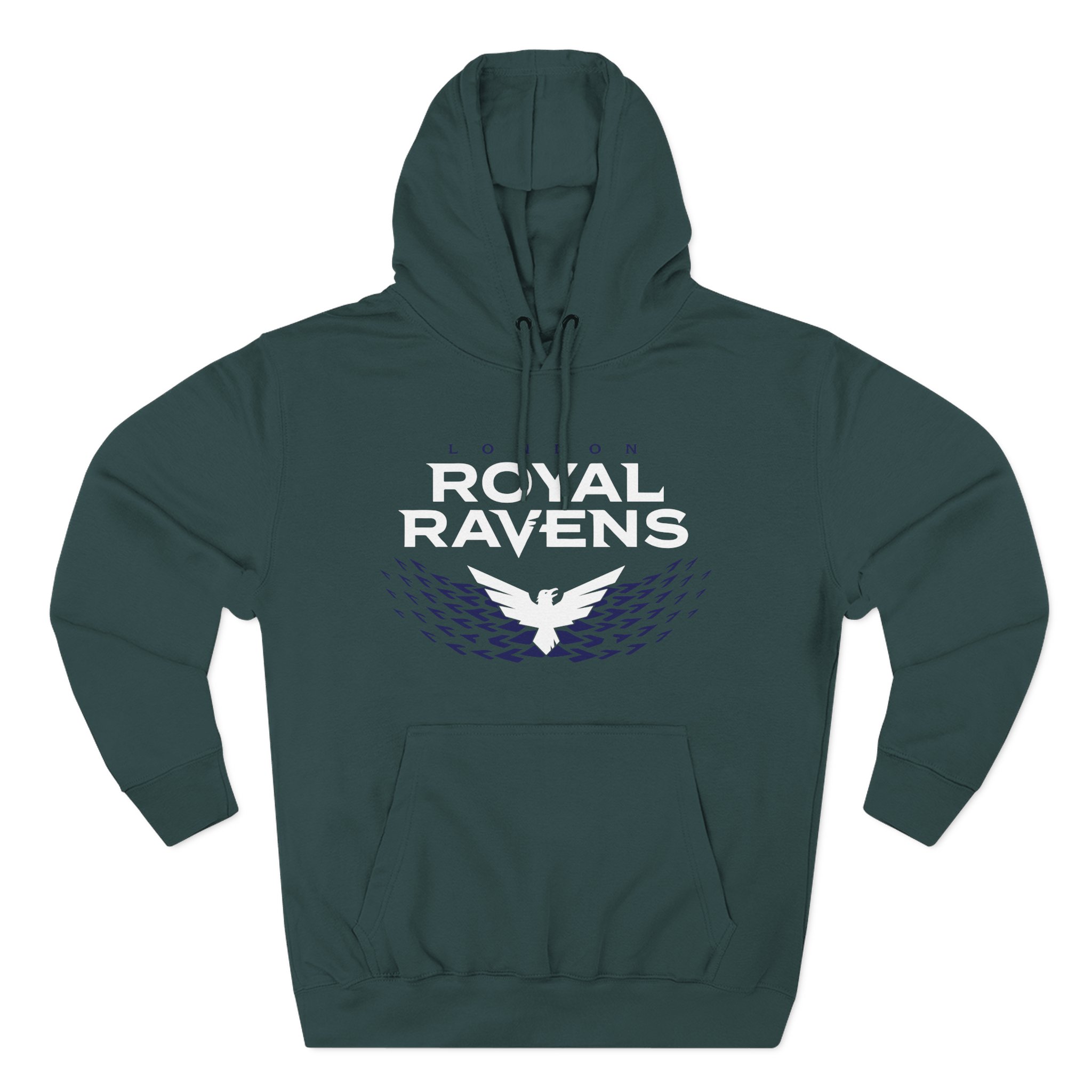 Carolina Royal Ravens Three-Panel Fleece Hoodie