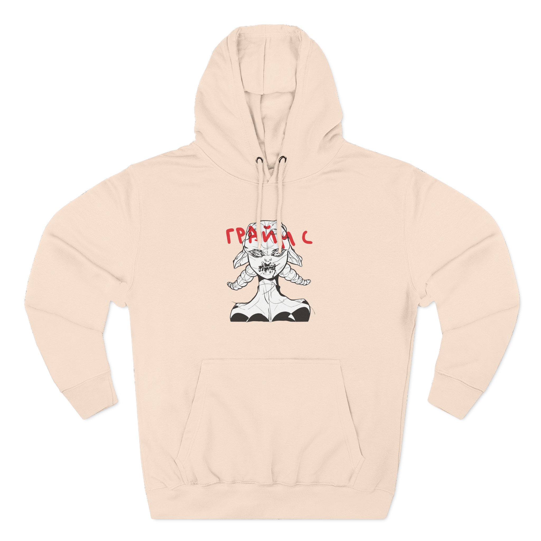 Grimes Three-panel Fleece Hoodie