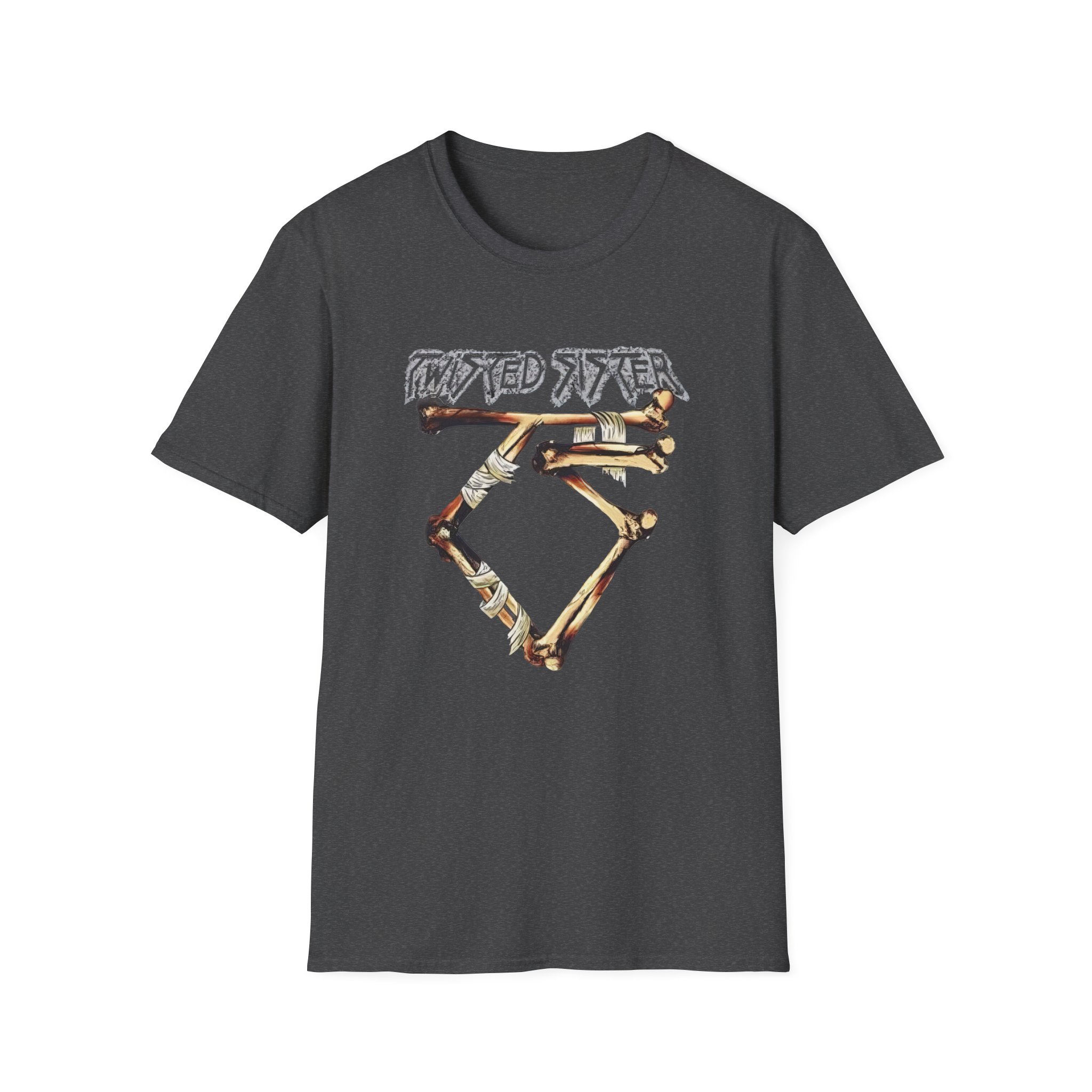 Popfunk Twisted Sister Bone Logo Unisex Softstyle T-Shirt