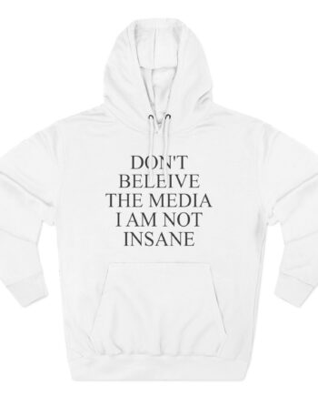 Joost Klein Don't Believe the Media I Am Not Insane Three-Panel Fleece Hoodie