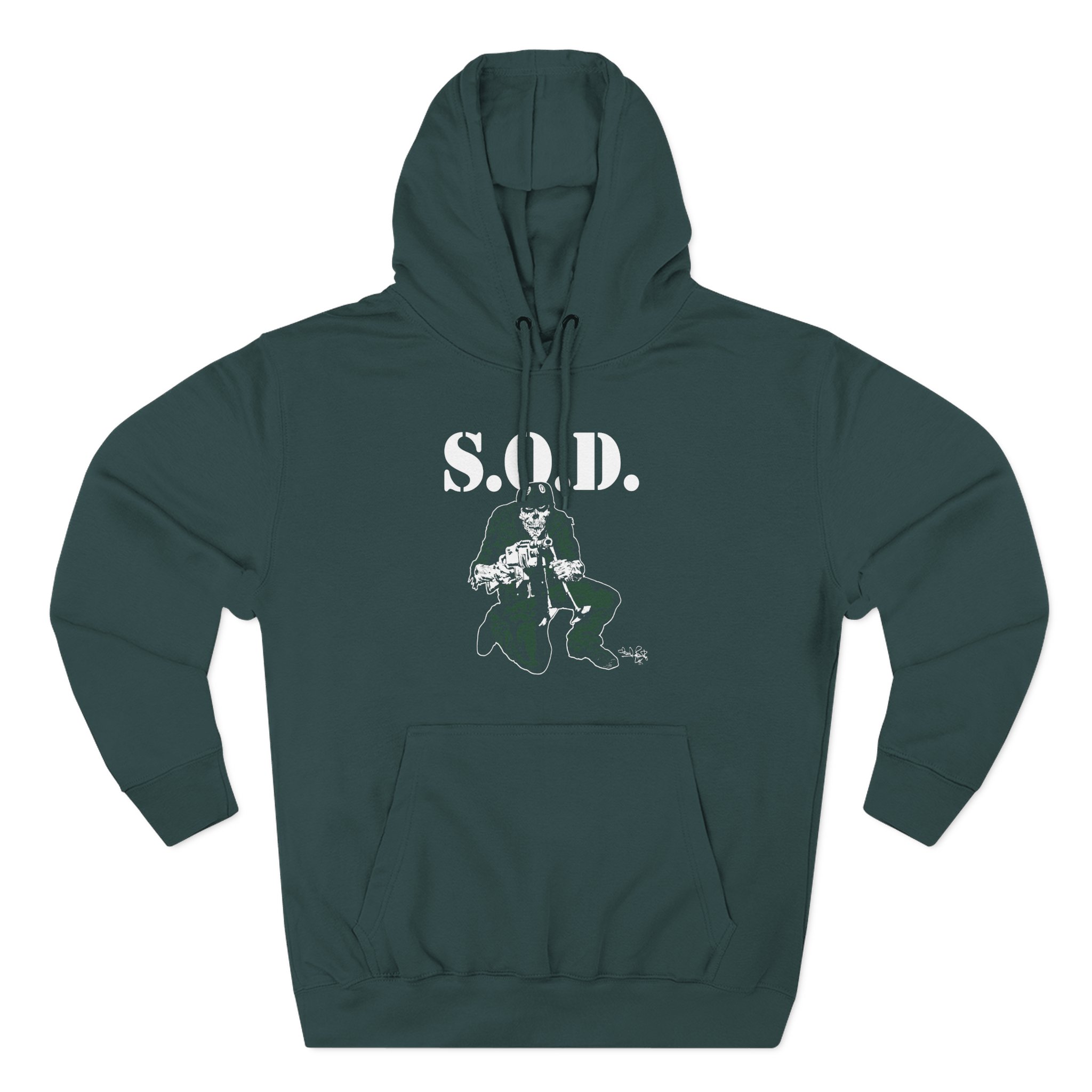 Stormtroopers of Death S.o.d. Schism Tour "85" Speak English or Die Three-Panel Fleece Hoodie