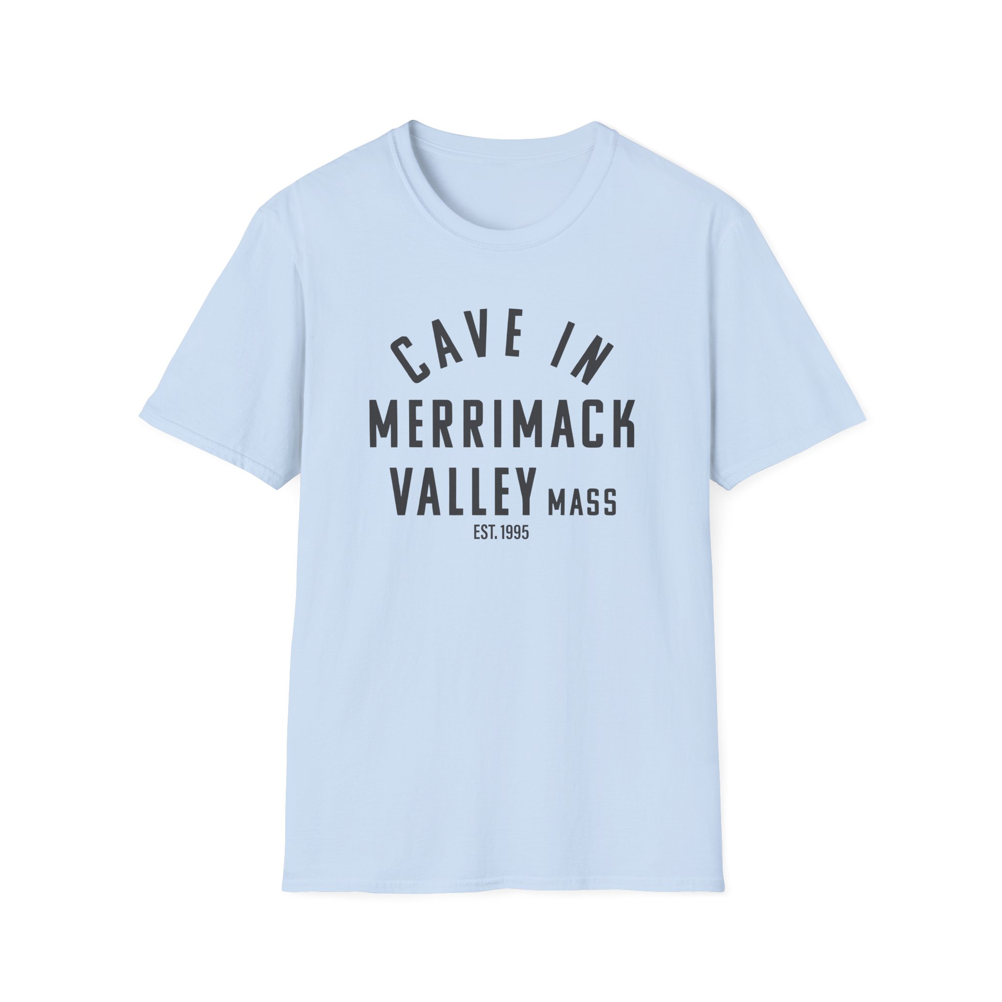 Cave in Merrimack Valley: Blackened Unisex Softstyle T-Shirt