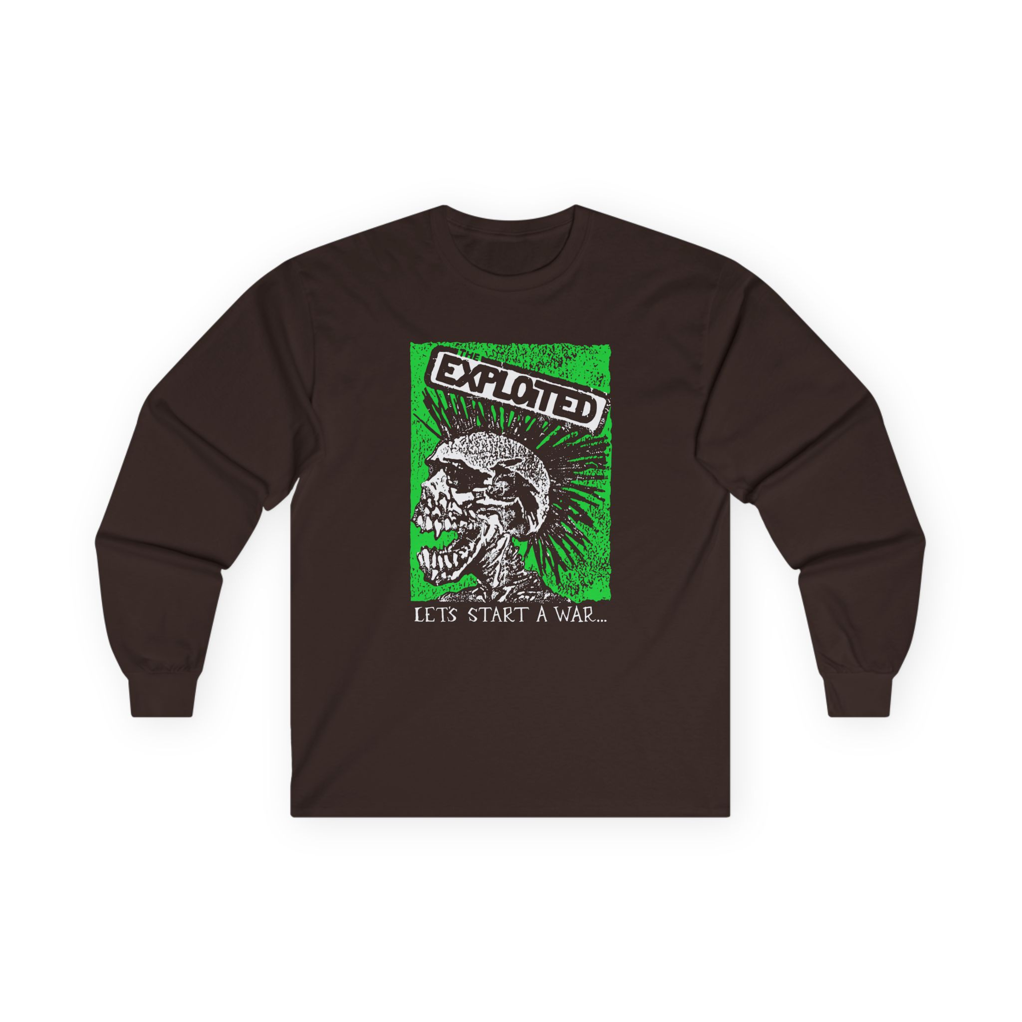 The Exploited Let's Start a War Skull Unisex Ultra Cotton Long Sleeve Tee
