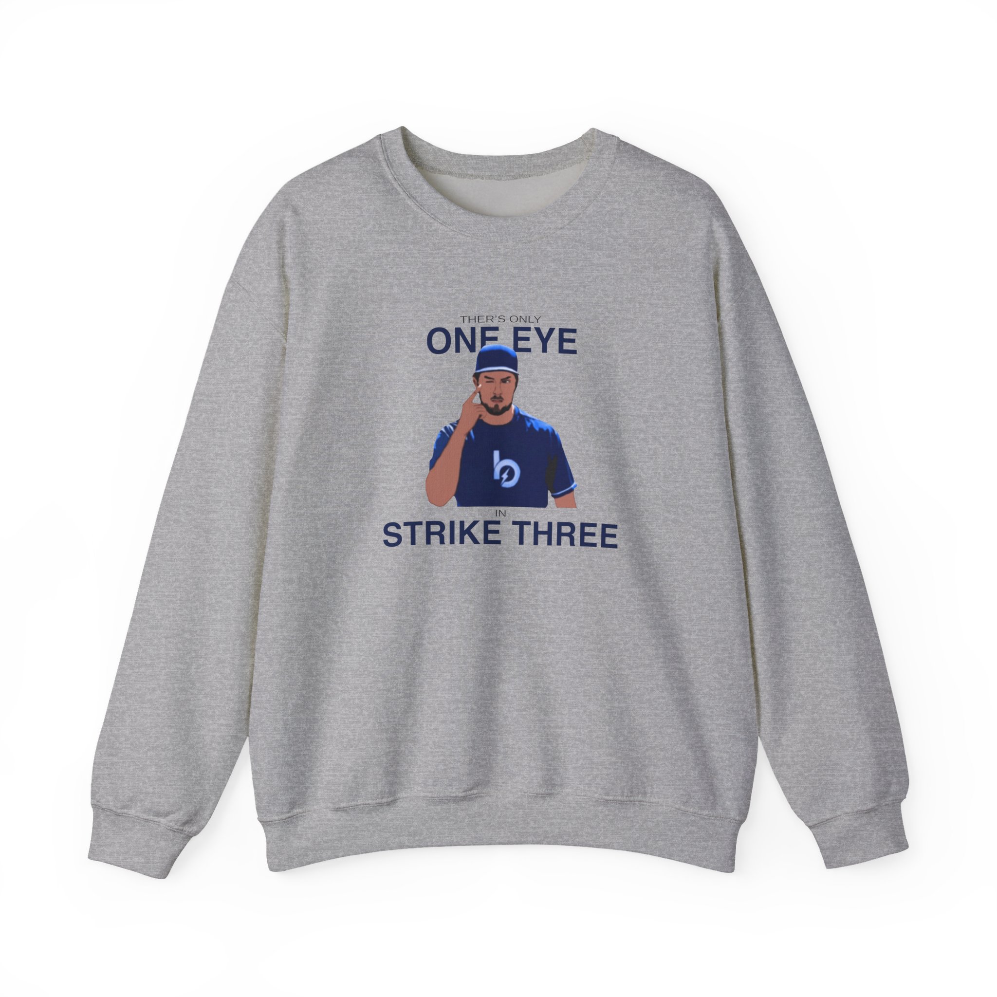 Trevor Bauer One Eye Strike Three Unisex Heavy Blendâ„¢ Crewneck Sweatshirt
