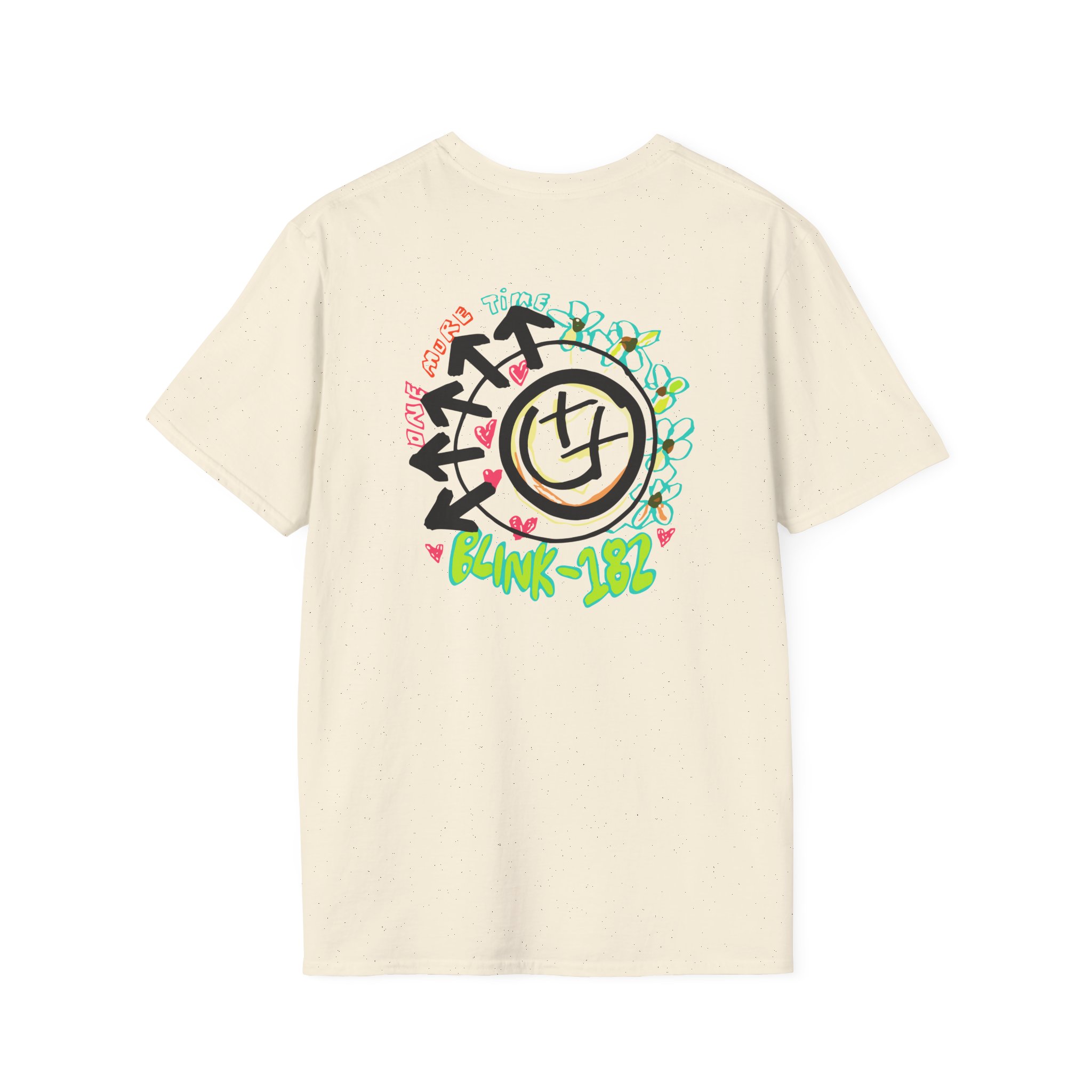 Blink 182 One More Time Smiley Sketch Unisex Softstyle T-Shirt