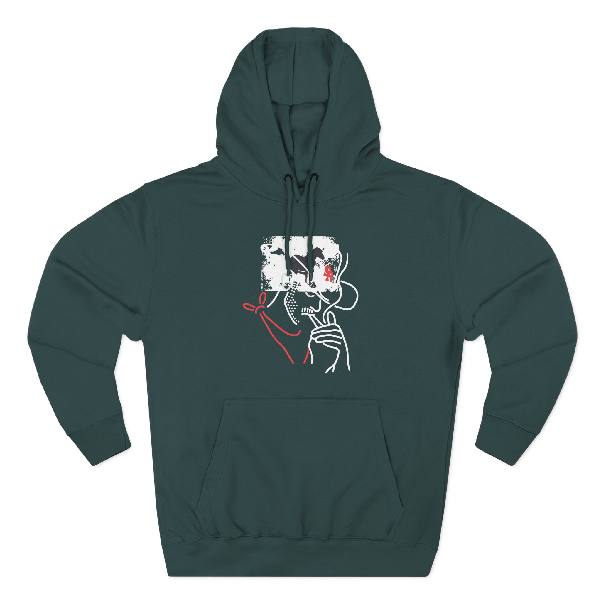 Mike Stud Smoking Cowboy Three-Panel Fleece Hoodie