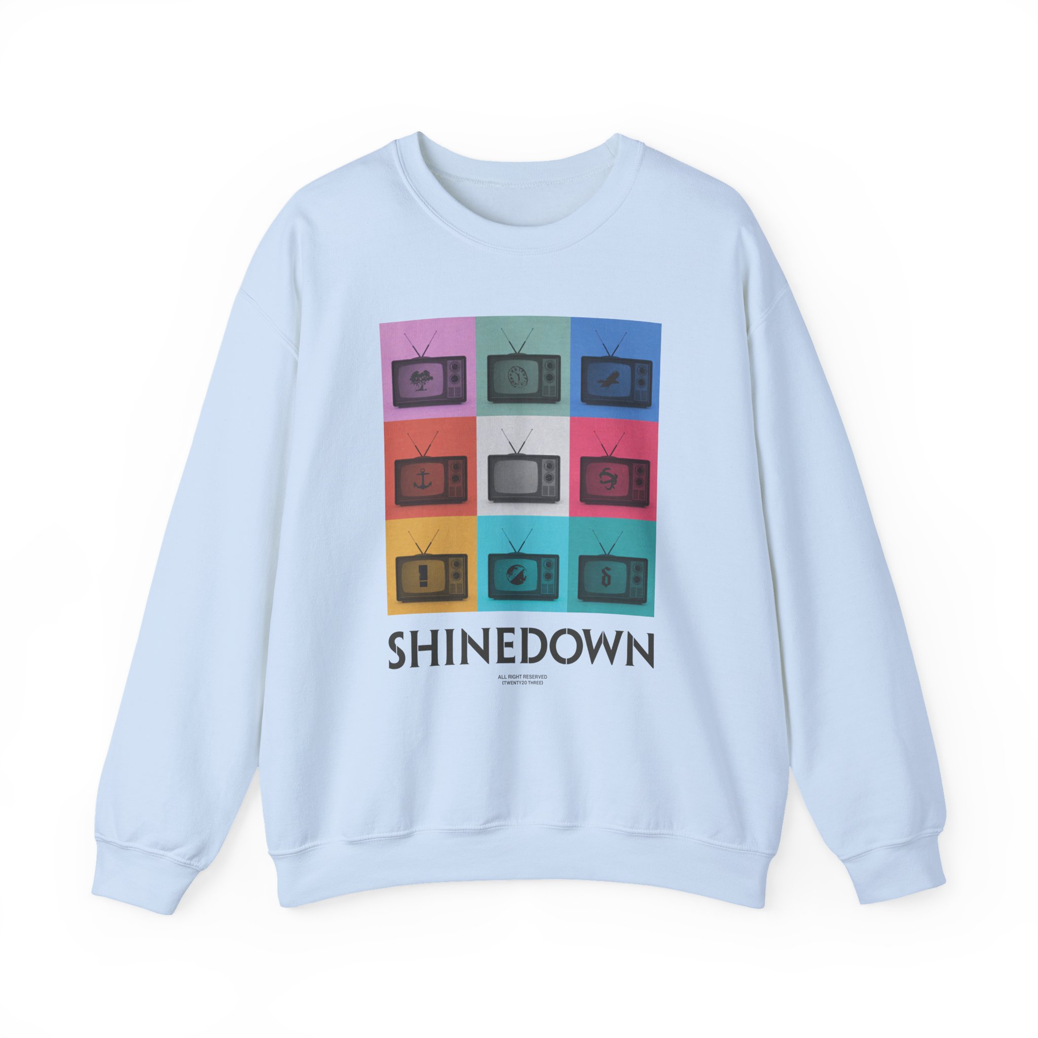 Shinedown TV Discography Unisex Heavy Blendâ„¢ Crewneck Sweatshirt
