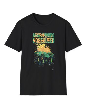 Agoraphobic Nosebleed Burning Coffin Unisex Softstyle T-Shirt