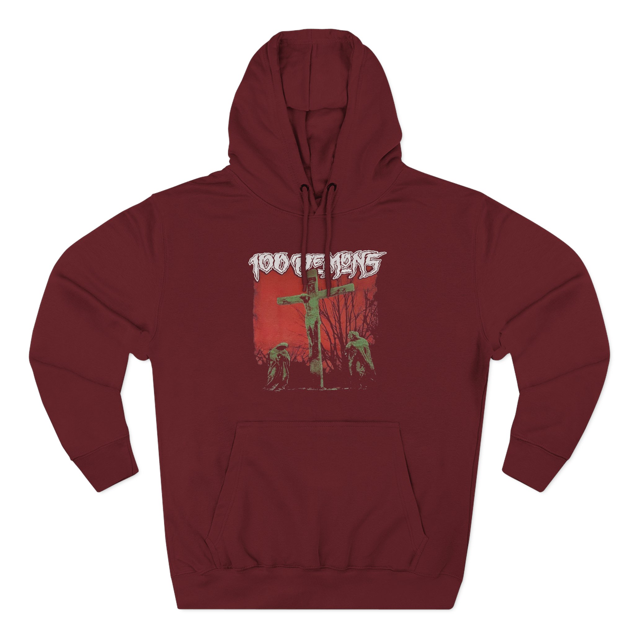 100 Demons Three-Panel Fleece Hoodie