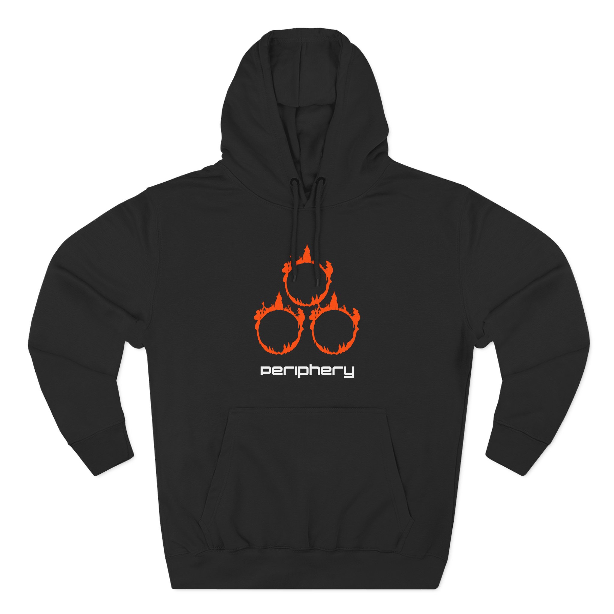Periphery Circle Flames Three-Panel Fleece Hoodie
