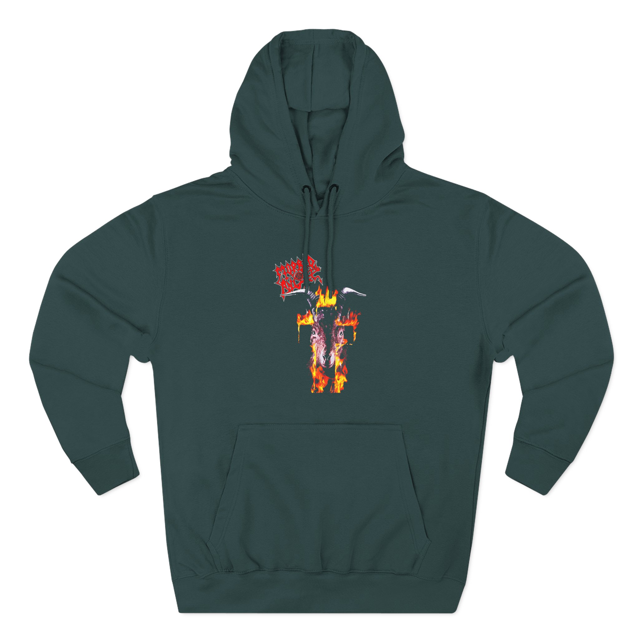 Morbid Angel Flaming Goat Three-Panel Fleece Hoodie
