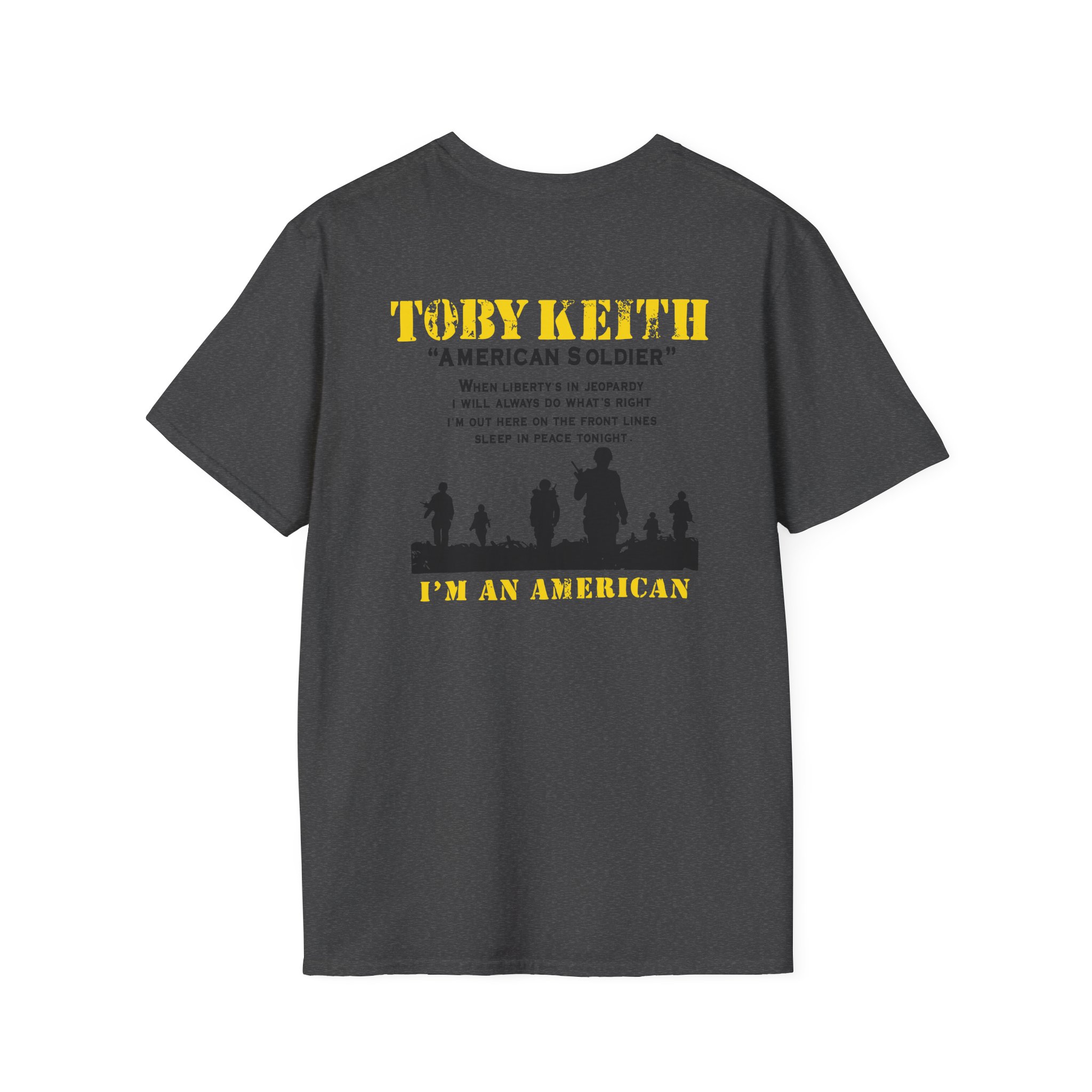 Toby Keith American Soldier Helicopter Unisex Softstyle T-Shirt