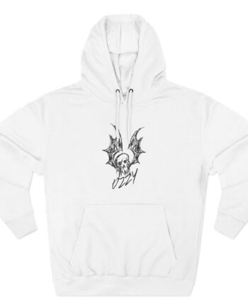 Ozzy Osbourne Bat Sketch Three-Panel Fleece Hoodie