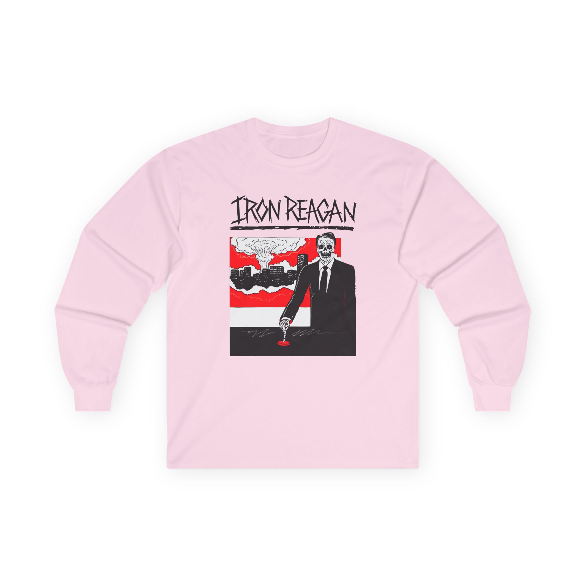 Iron Reagan Finger On The Button Unisex Ultra Cotton Long Sleeve Tee