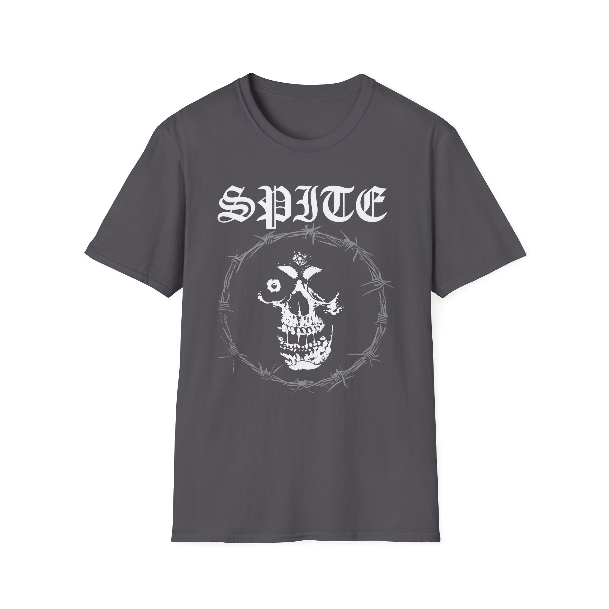 Spite Barbed Skull Unisex Softstyle T-Shirt