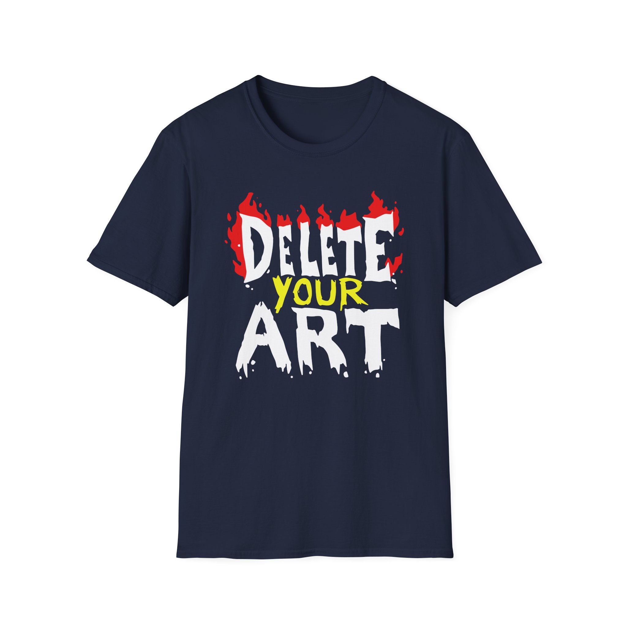 Drawfee Delete Your Art Unisex Softstyle T-Shirt