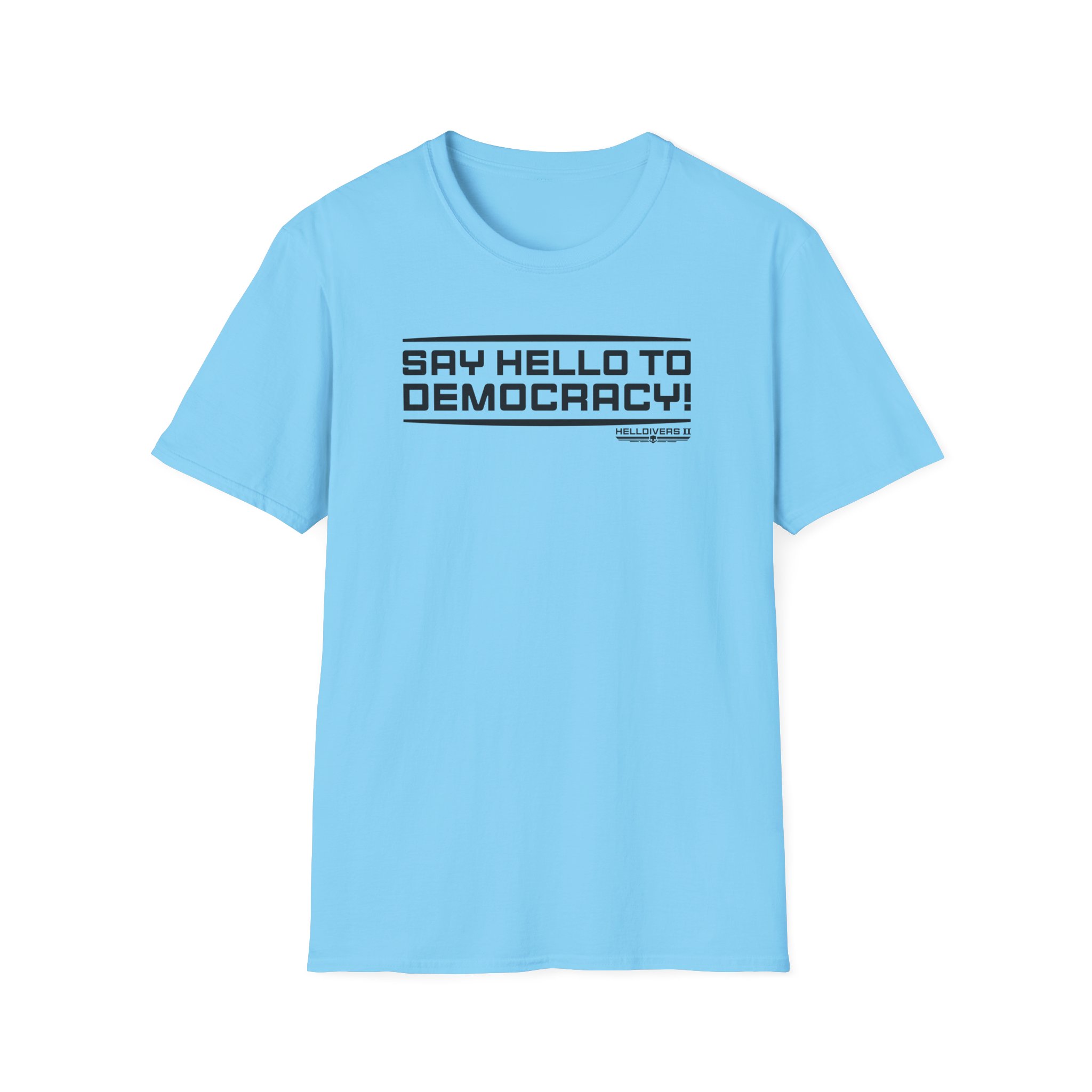 Helldivers Hello to Democracy Unisex Softstyle T-Shirt
