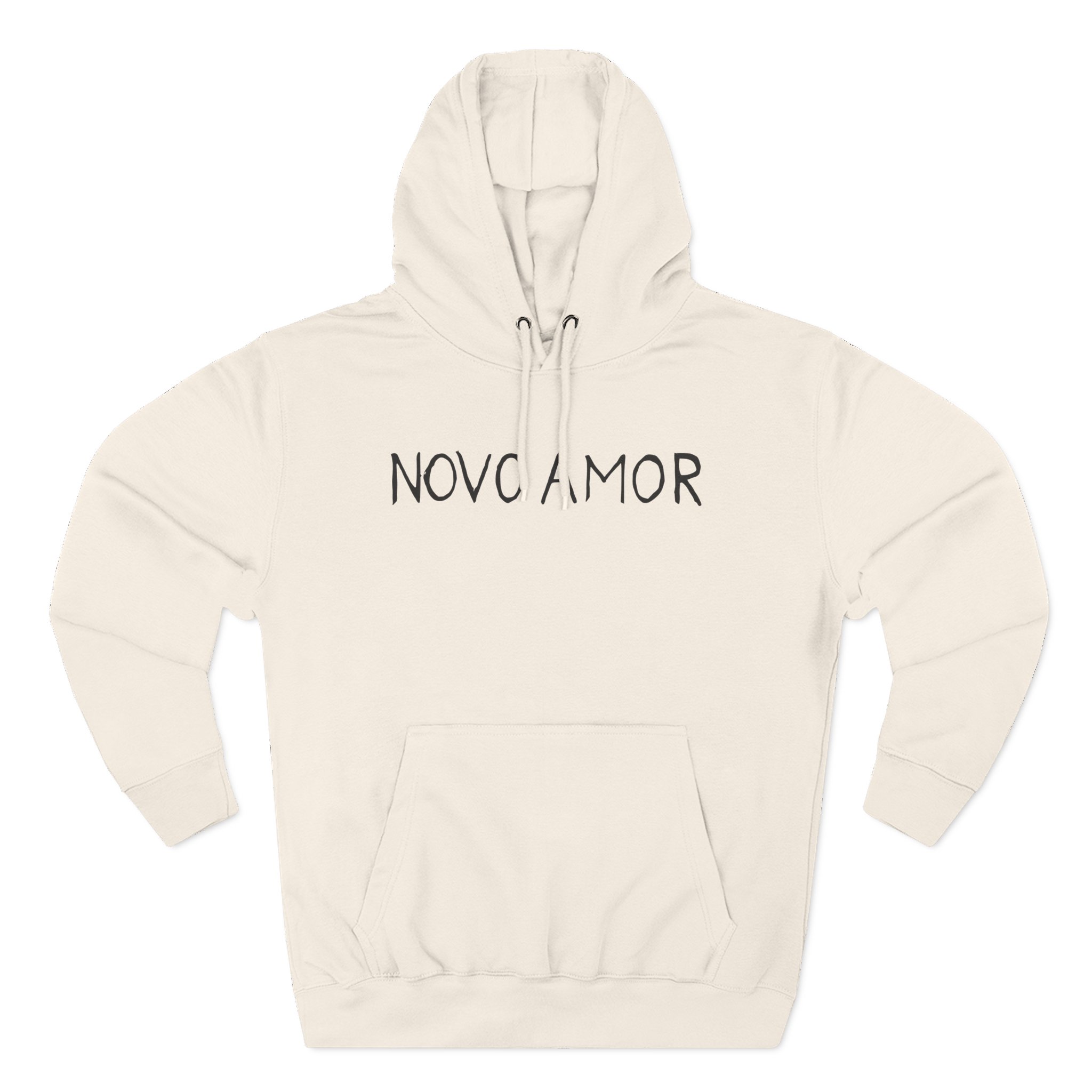 Novo Amor Text Three-Panel Fleece Hoodie