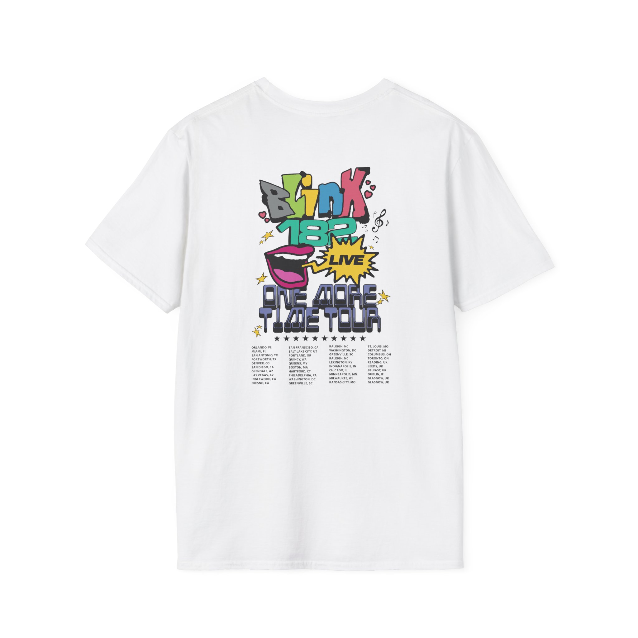 Blink 182 One More Time Tour Unisex Softstyle T-Shirt