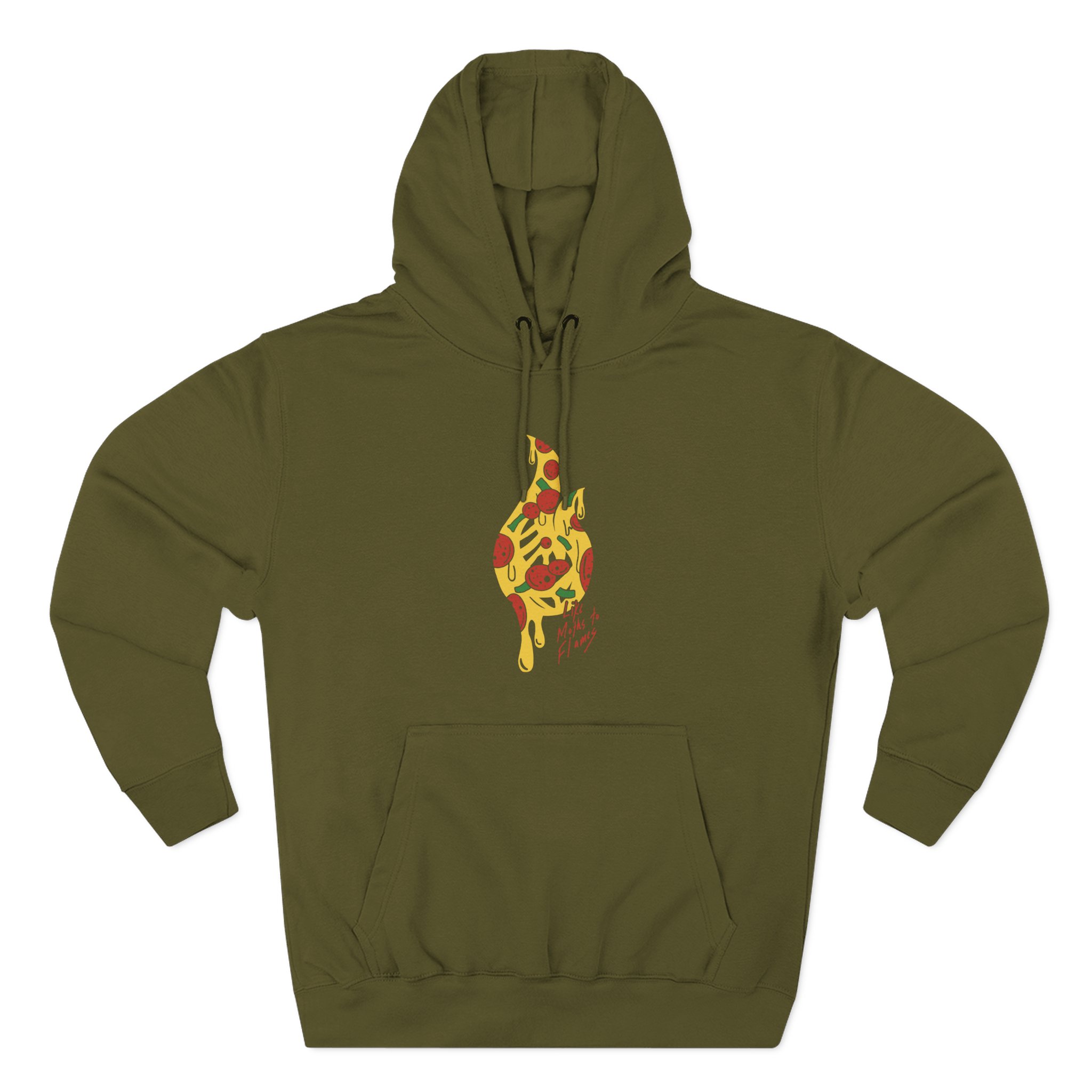 Like Moths to Flames Three-Panel Fleece Hoodie
