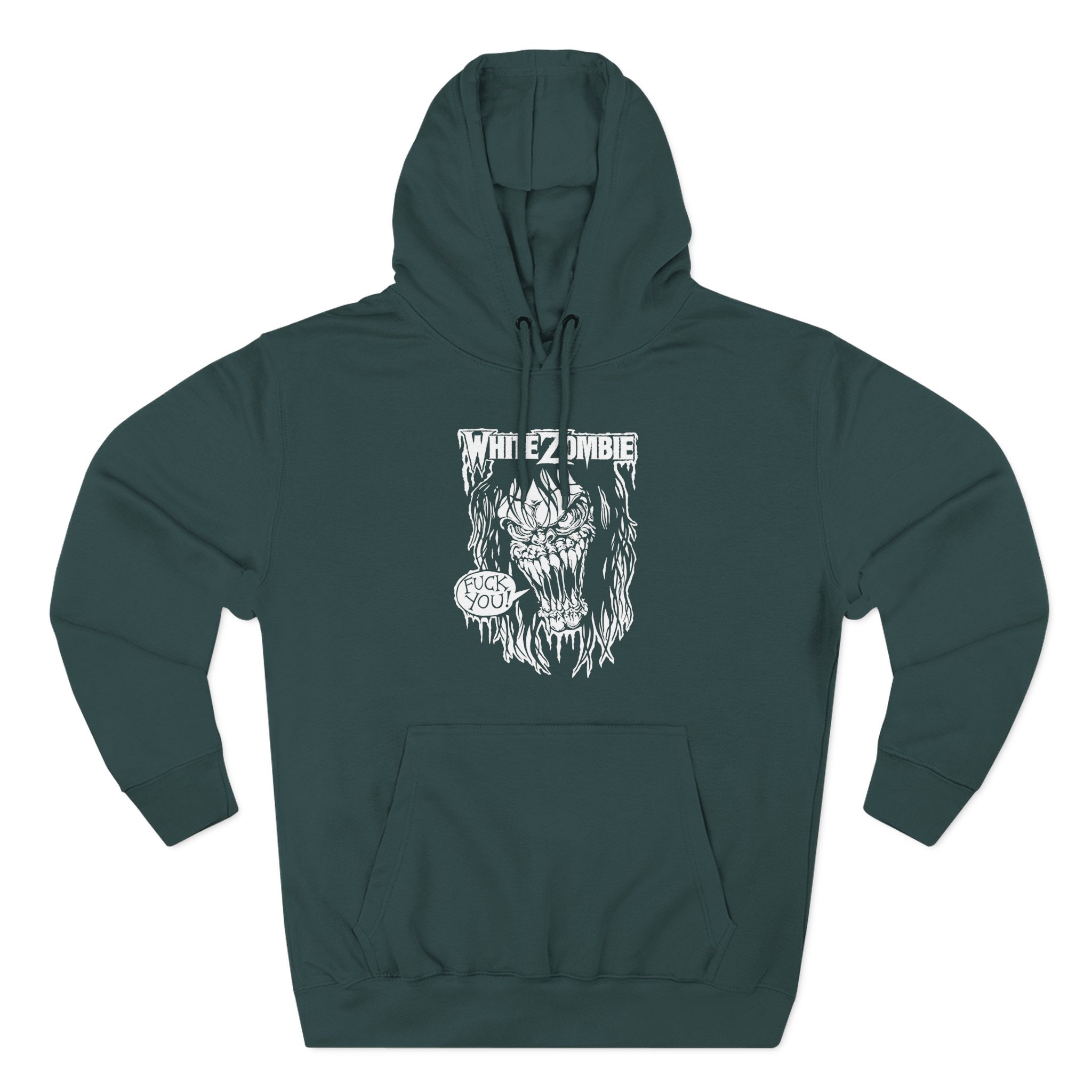 White Zombie F You Three-Panel Fleece Hoodie