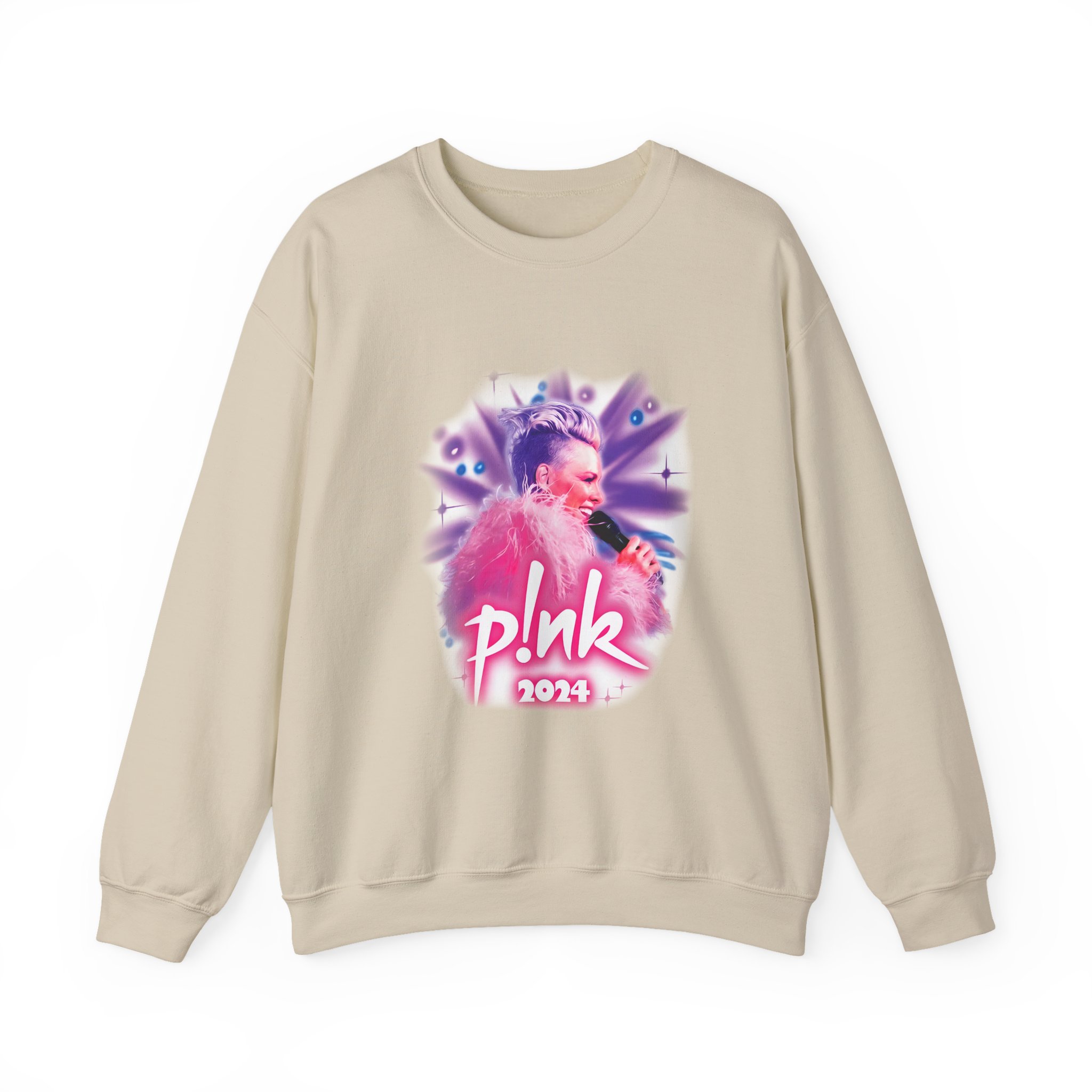 Pink Airbrushed 2024 Unisex Heavy Blendâ„¢ Crewneck Sweatshirt