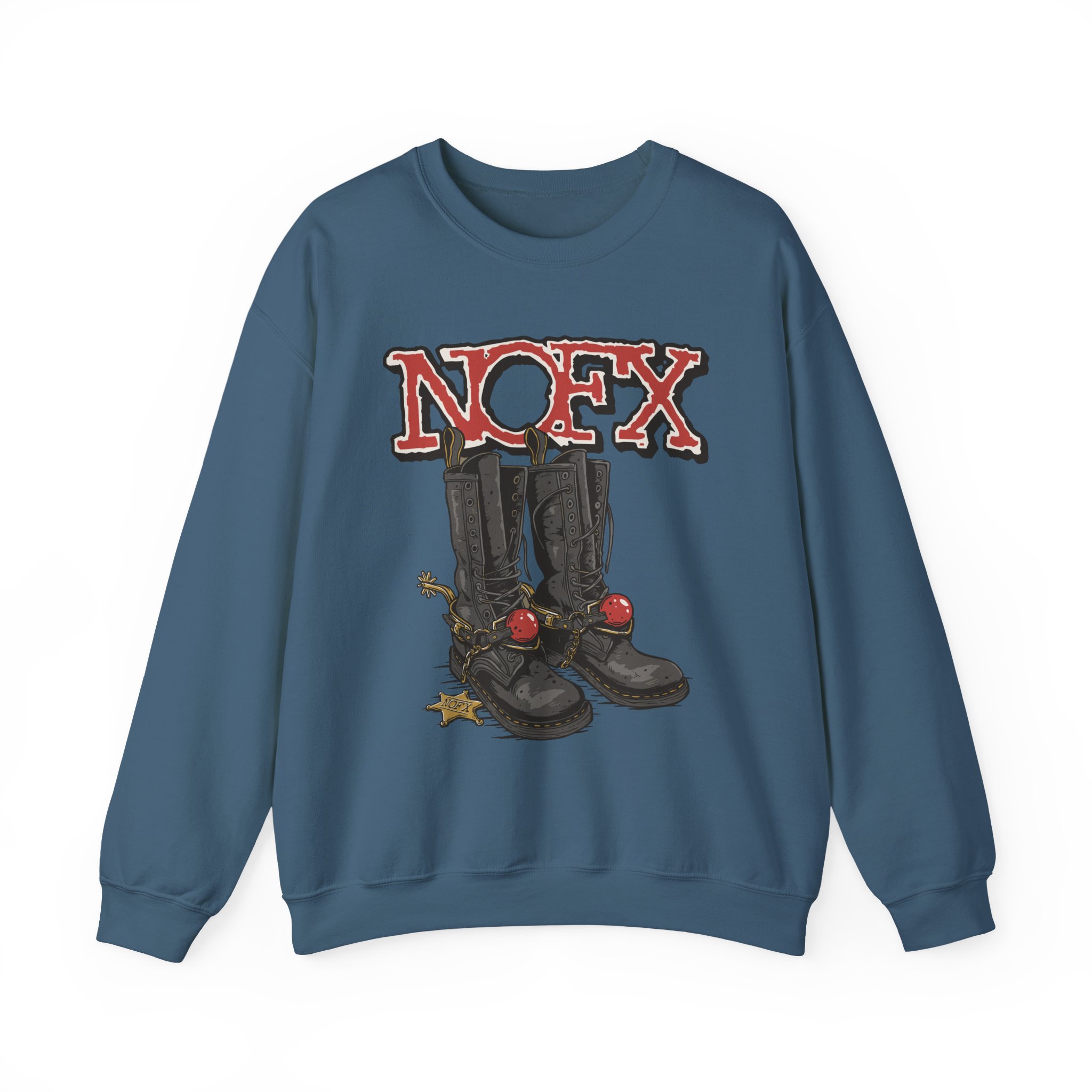 Nofx Boots Unisex Heavy Blendâ„¢ Crewneck Sweatshirt
