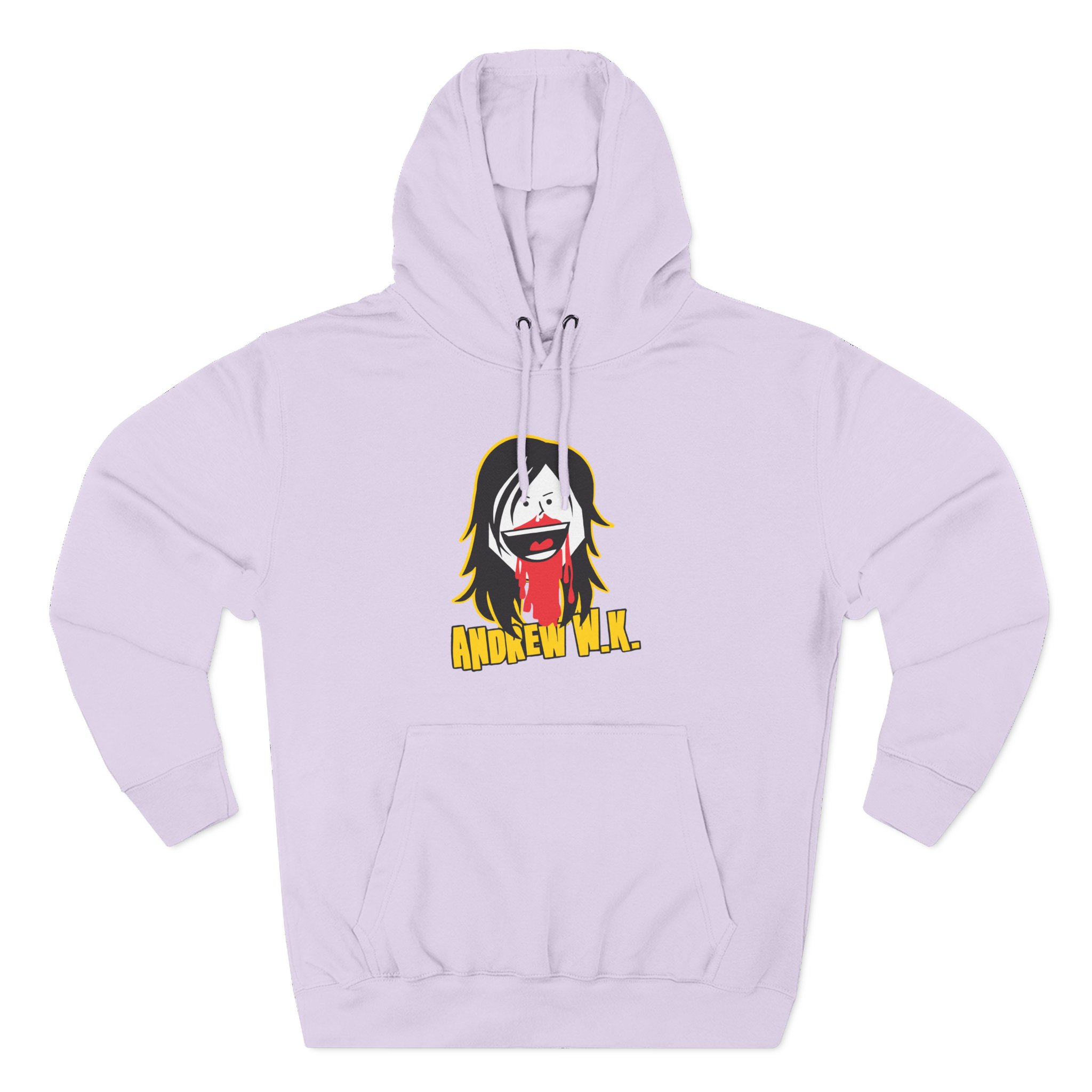 Andrew Wk Cartoon Bloody Nose Three-Panel Fleece Hoodie