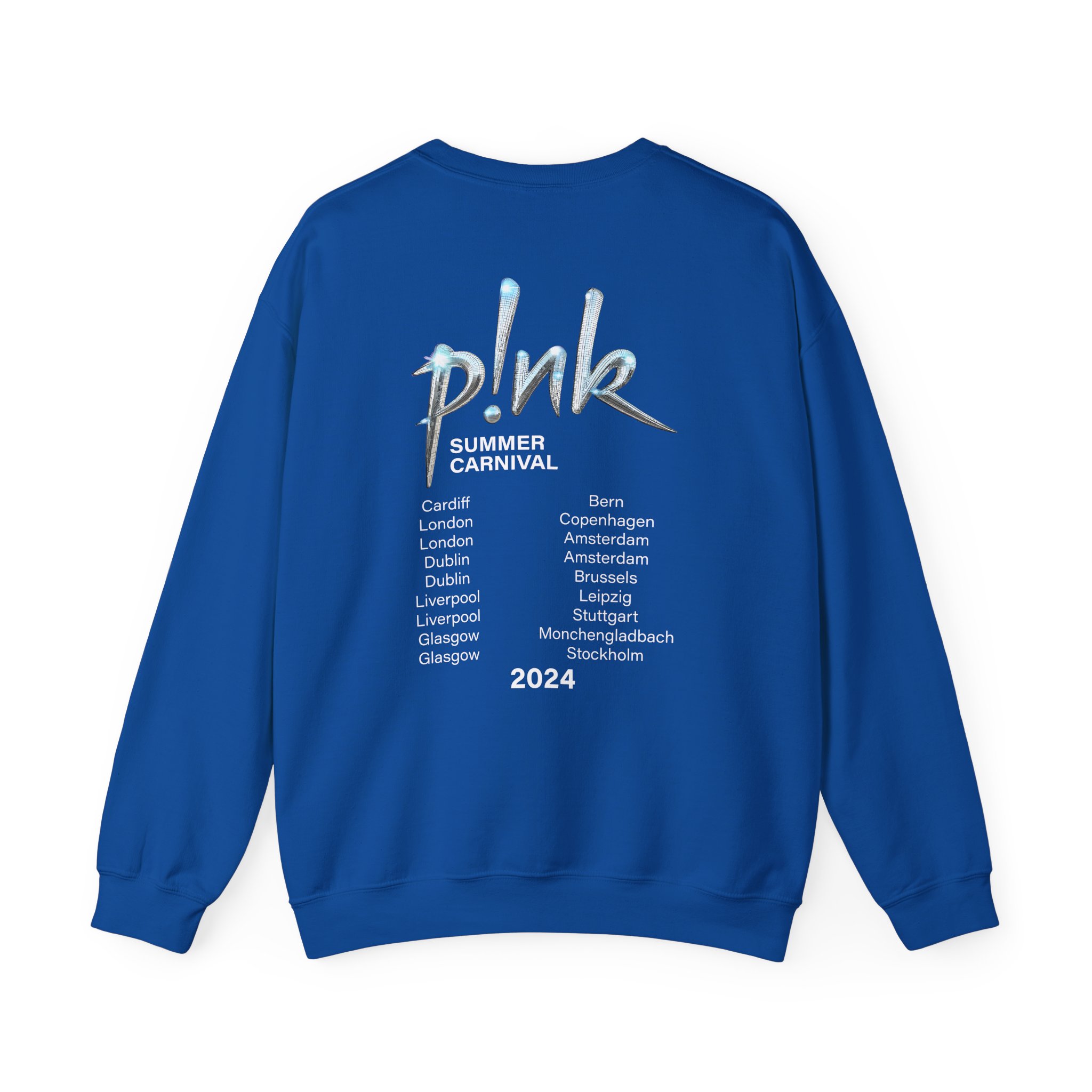 P!nk Split Tie Dye Unisex Heavy Blendâ„¢ Crewneck Sweatshirt