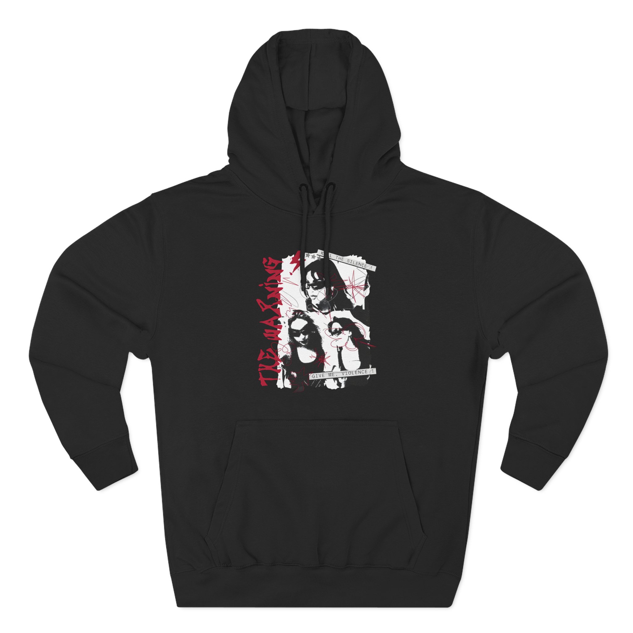 The Warning Silence Three-Panel Fleece Hoodie