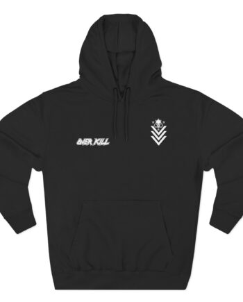 Overkill Logo Badge Skull Work Three-Panel Fleece Hoodie