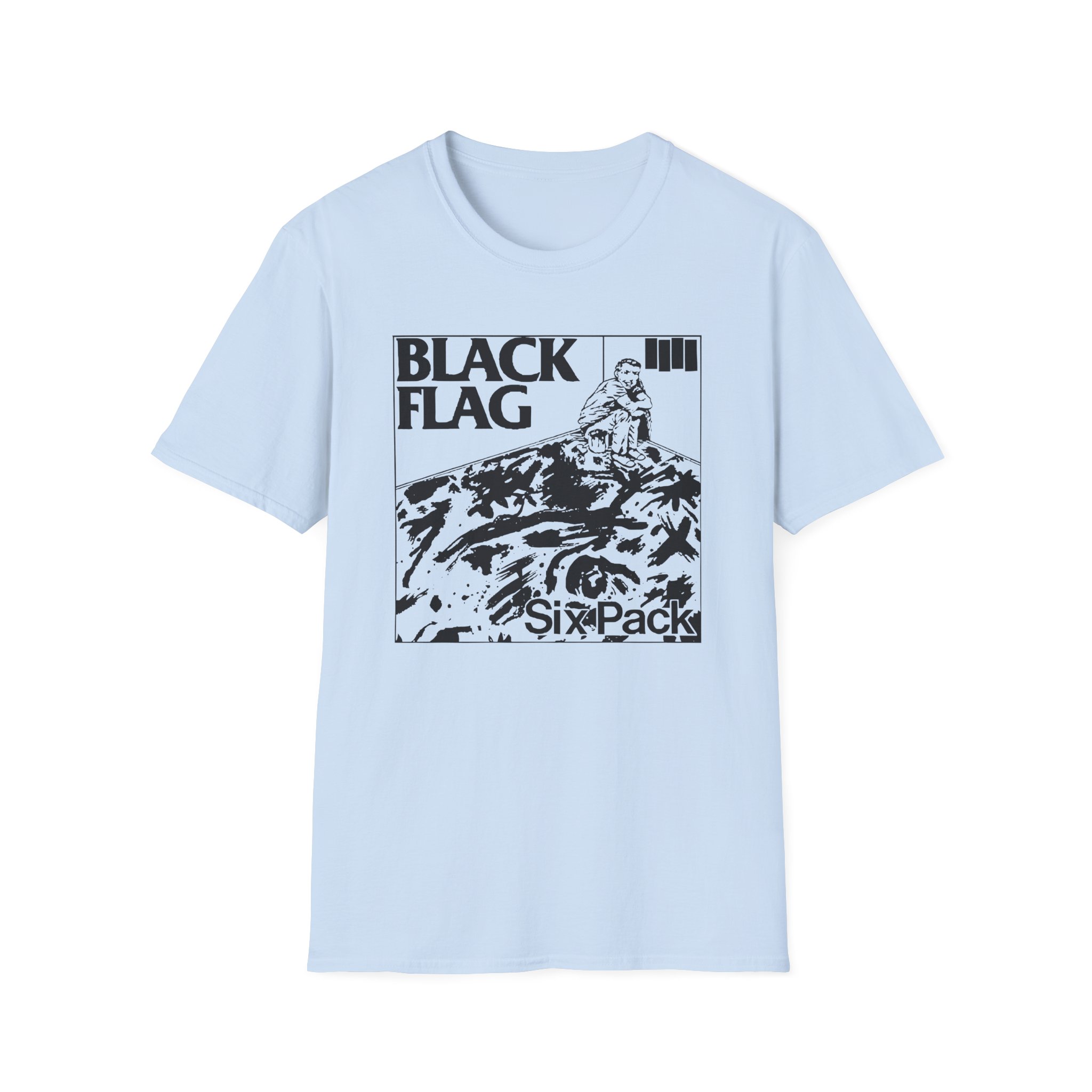 Black Flag Six Pack Unisex Softstyle T-Shirt