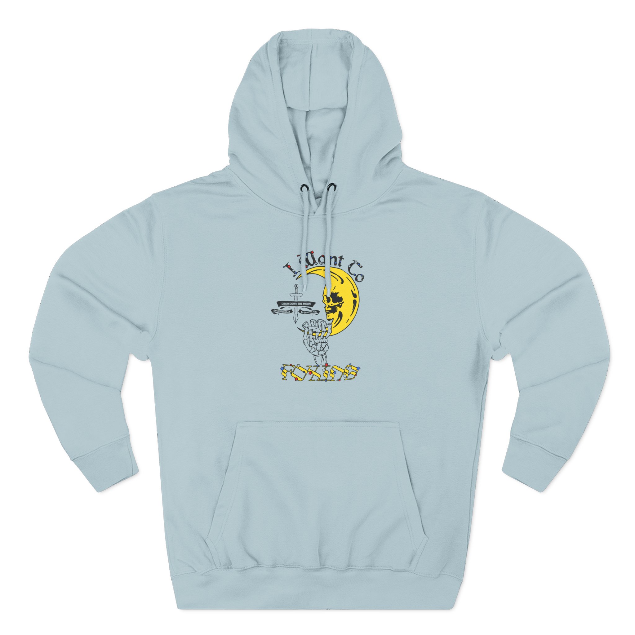 Foxing Draw Down Three-Panel Fleece Hoodie