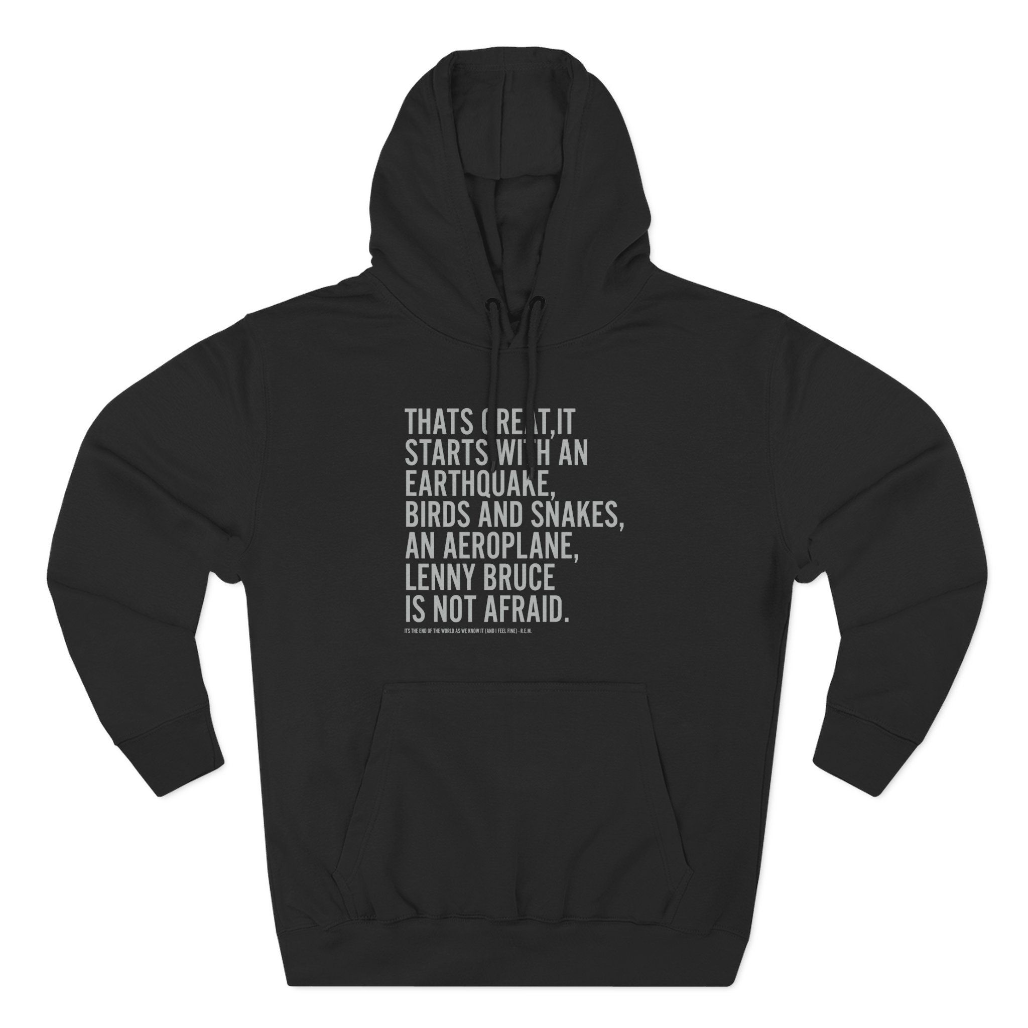 Rem Its the End of the World as We Know It Three-Panel Fleece Hoodie