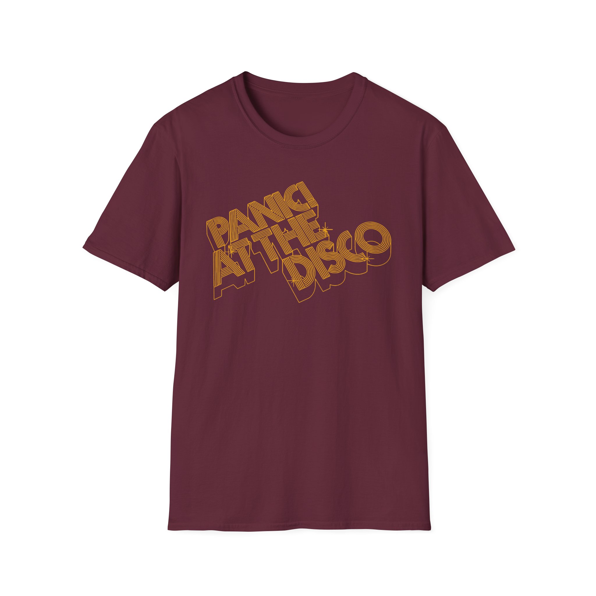 Panic at the Disco 3-d Gold Logo Unisex Softstyle T-Shirt