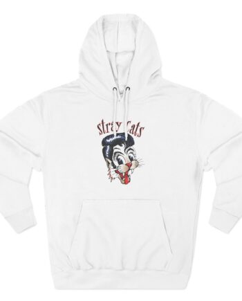 Stray Cats Airbrush Cat Three-Panel Fleece Hoodie