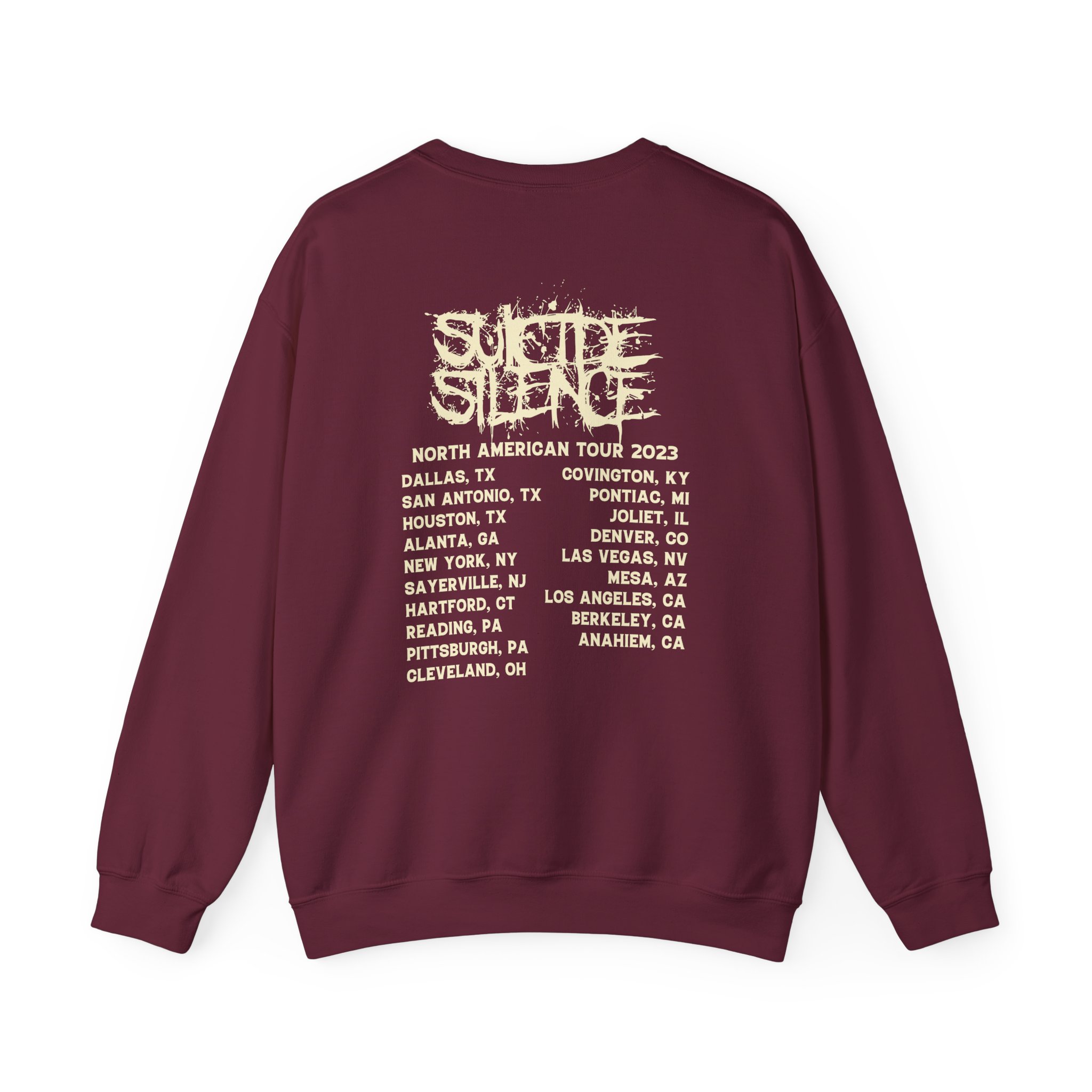 Suicide Silence Rymd Cover Tour 2023 Unisex Heavy Blendâ„¢ Crewneck Sweatshirt